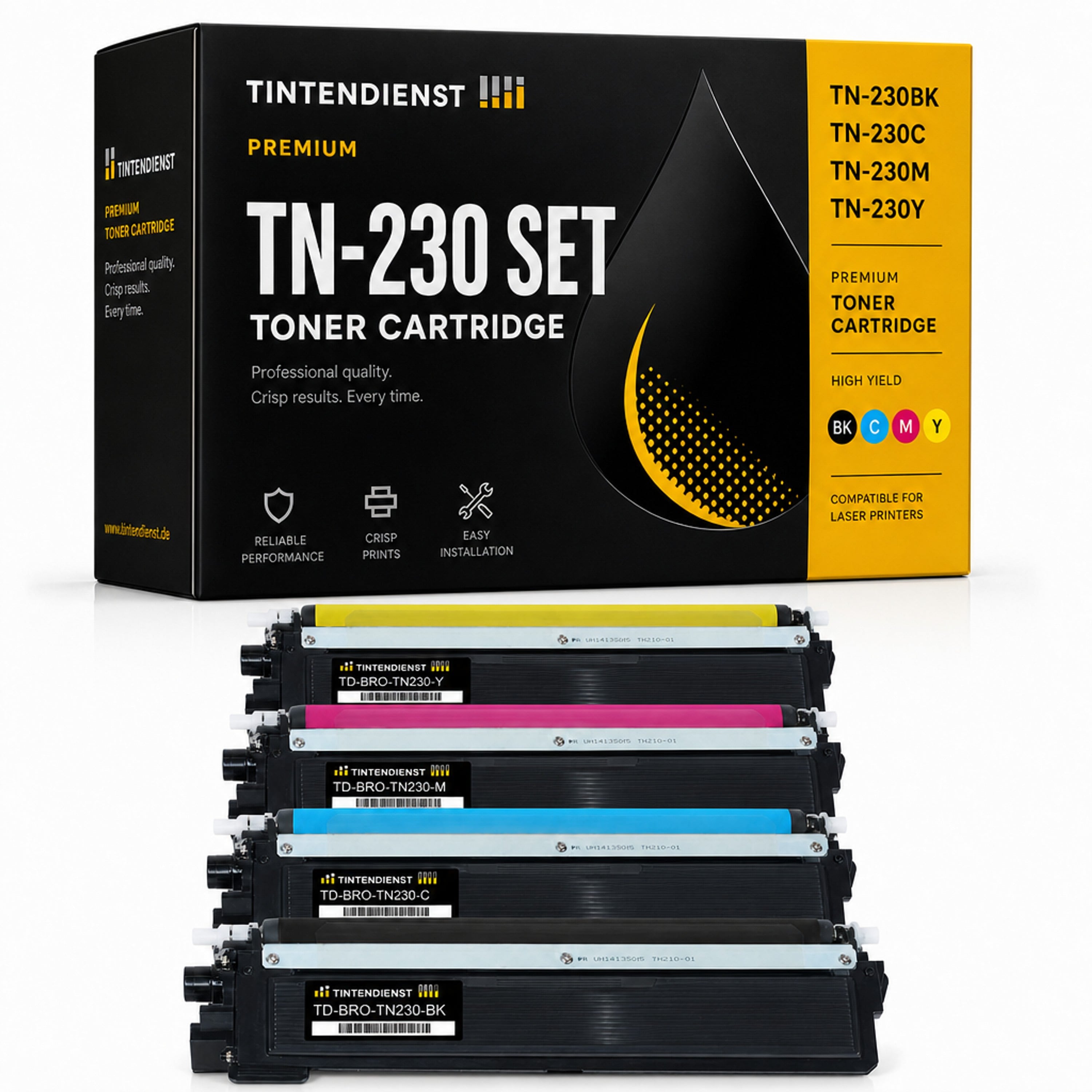 Set kompatibel zu Brother TN-230, 4 Toner