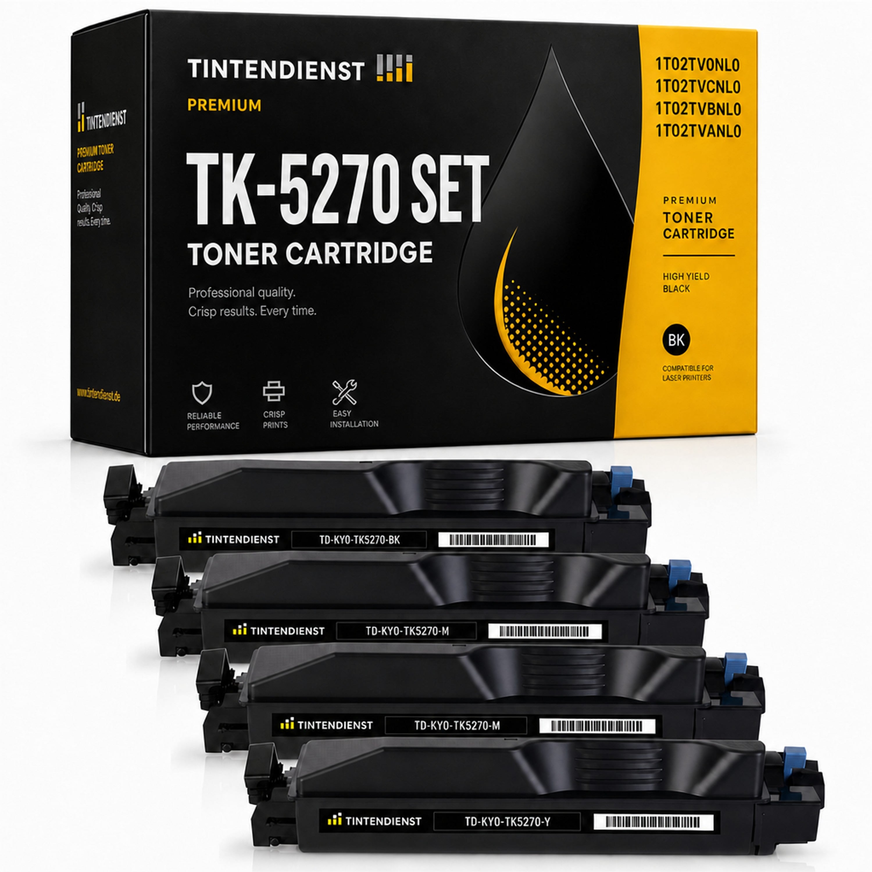Set kompatibel zu Kyocera 1T02TV0NL0, 4 Toner