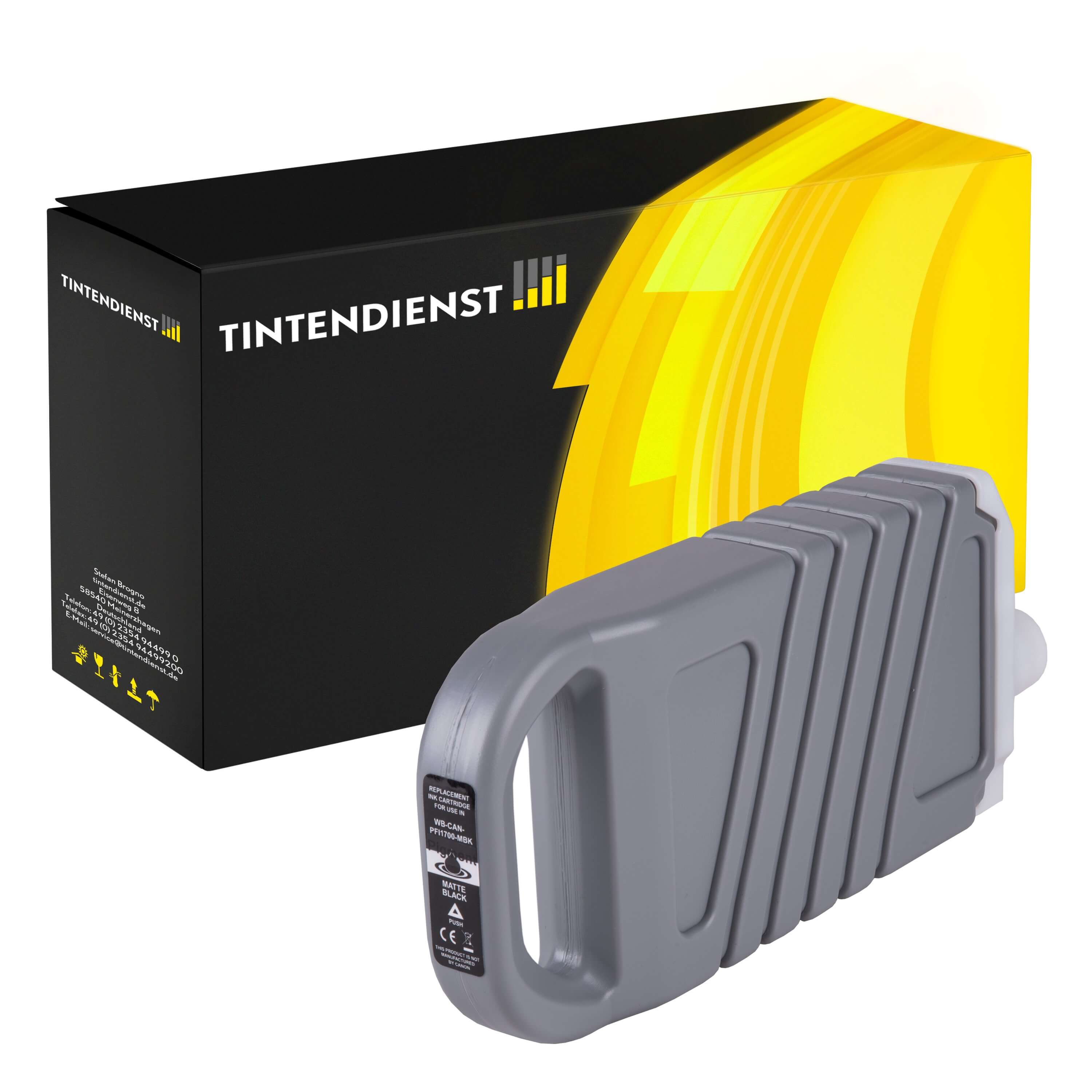 Tintendienst kompatibel für Canon Tintenpatrone 0774C001 / PFI-1700MBK Matt Schwarz