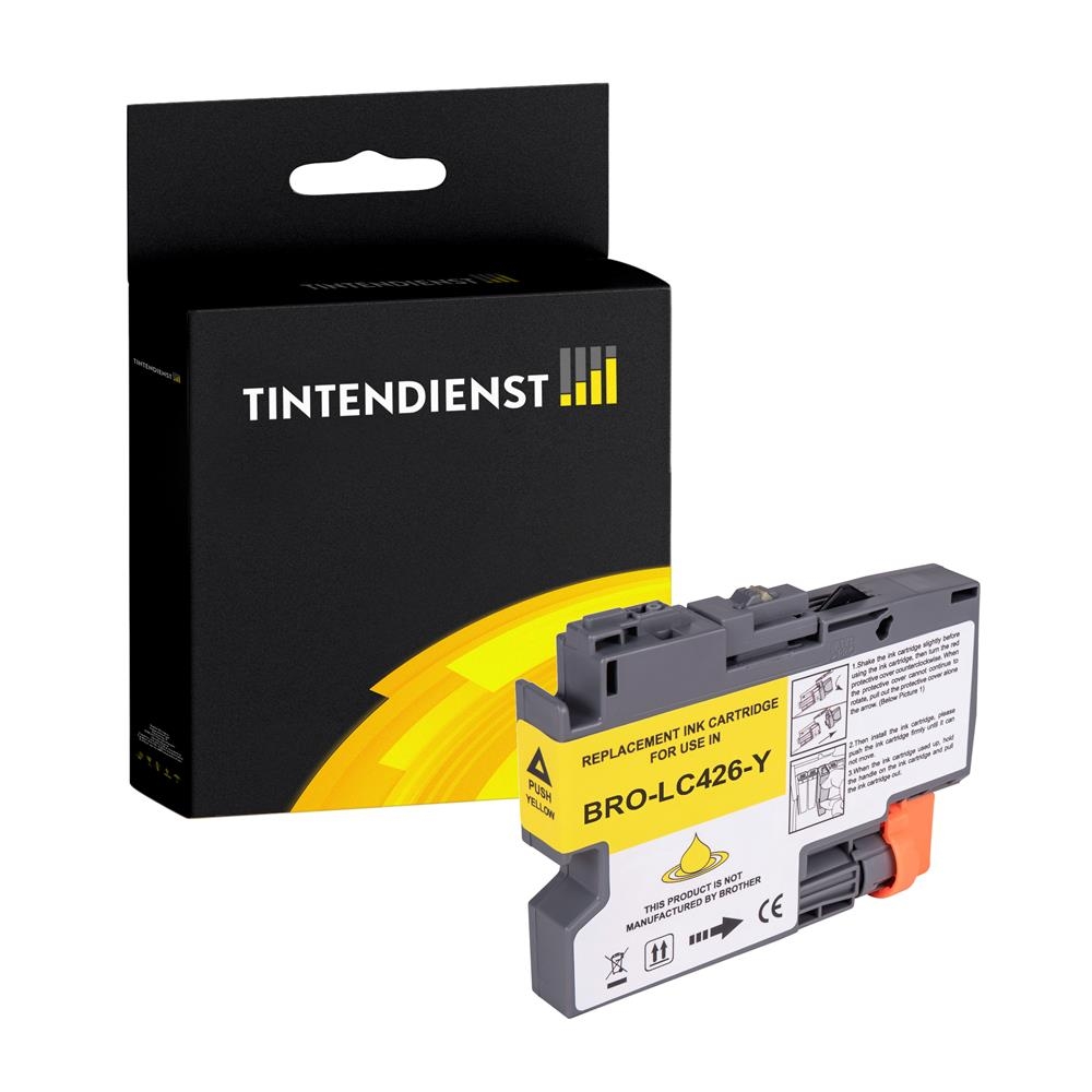 Tintendienst kompatibel für Brother Tintenpatrone LC-426Y Gelb [XL Füllmenge]