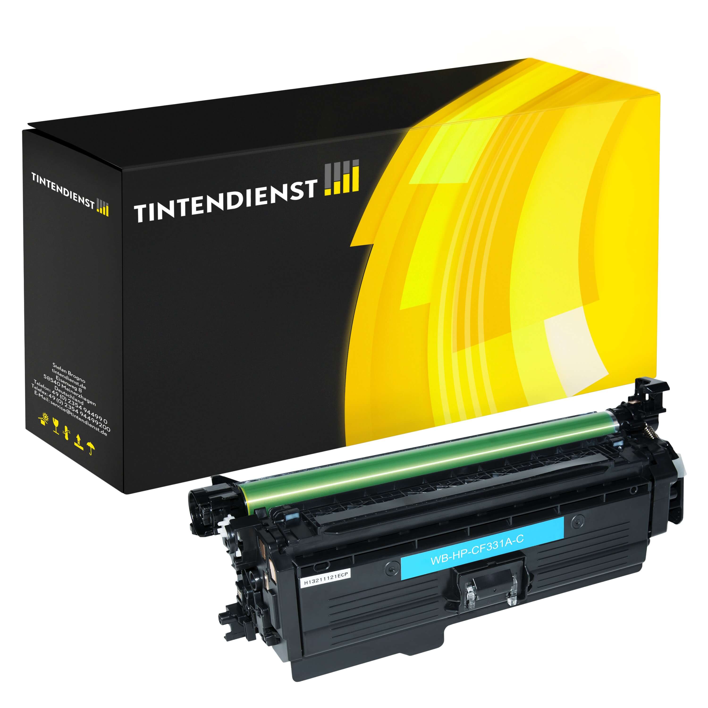Toner kompatibel zu HP 654A, cyan