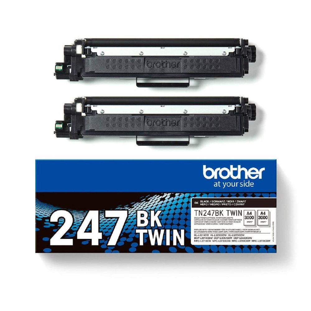 Original Set 2 Toner Brother TN-247BKTWIN bk
