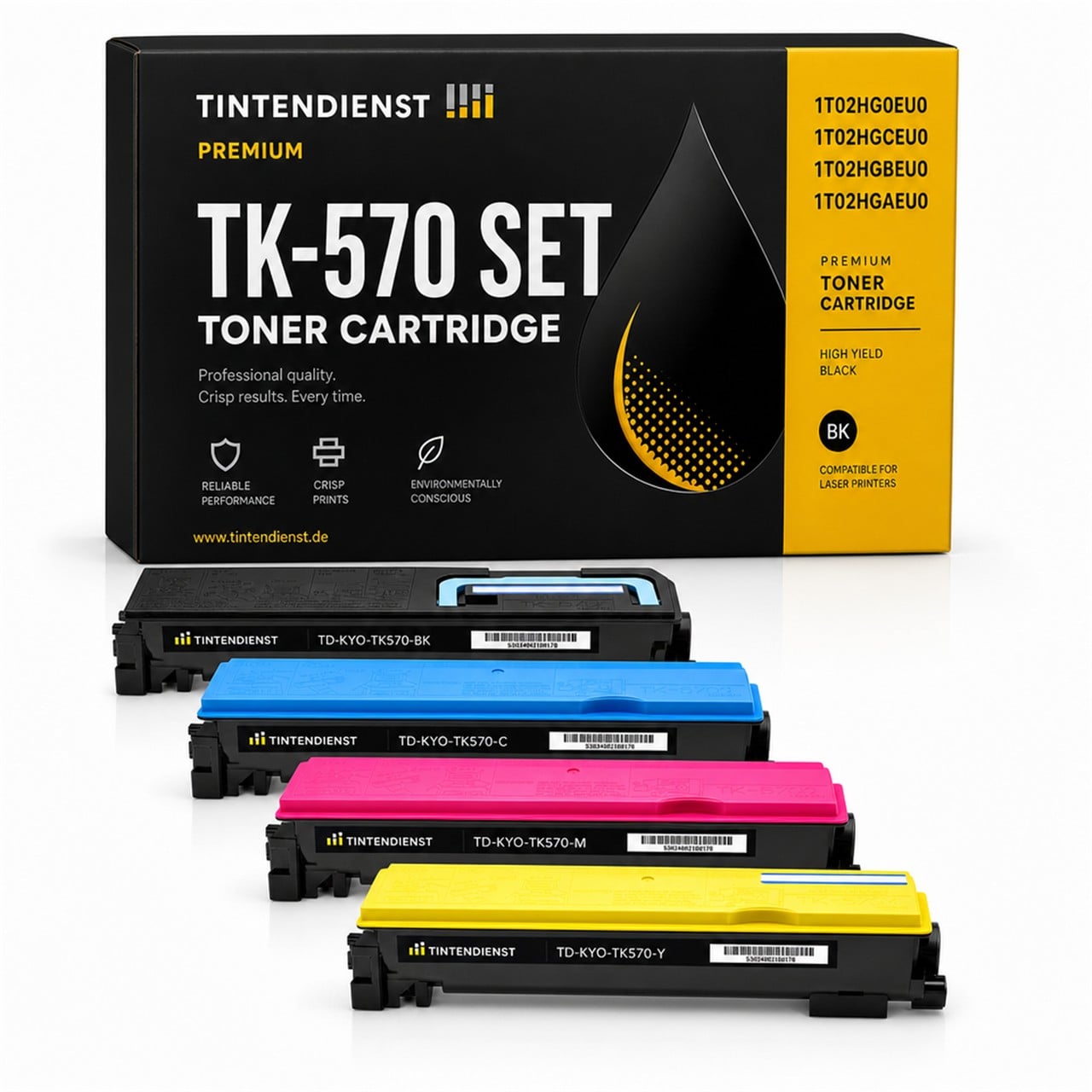 Set kompatibel zu Kyocera 1T02HGCEU0, 4 Toner