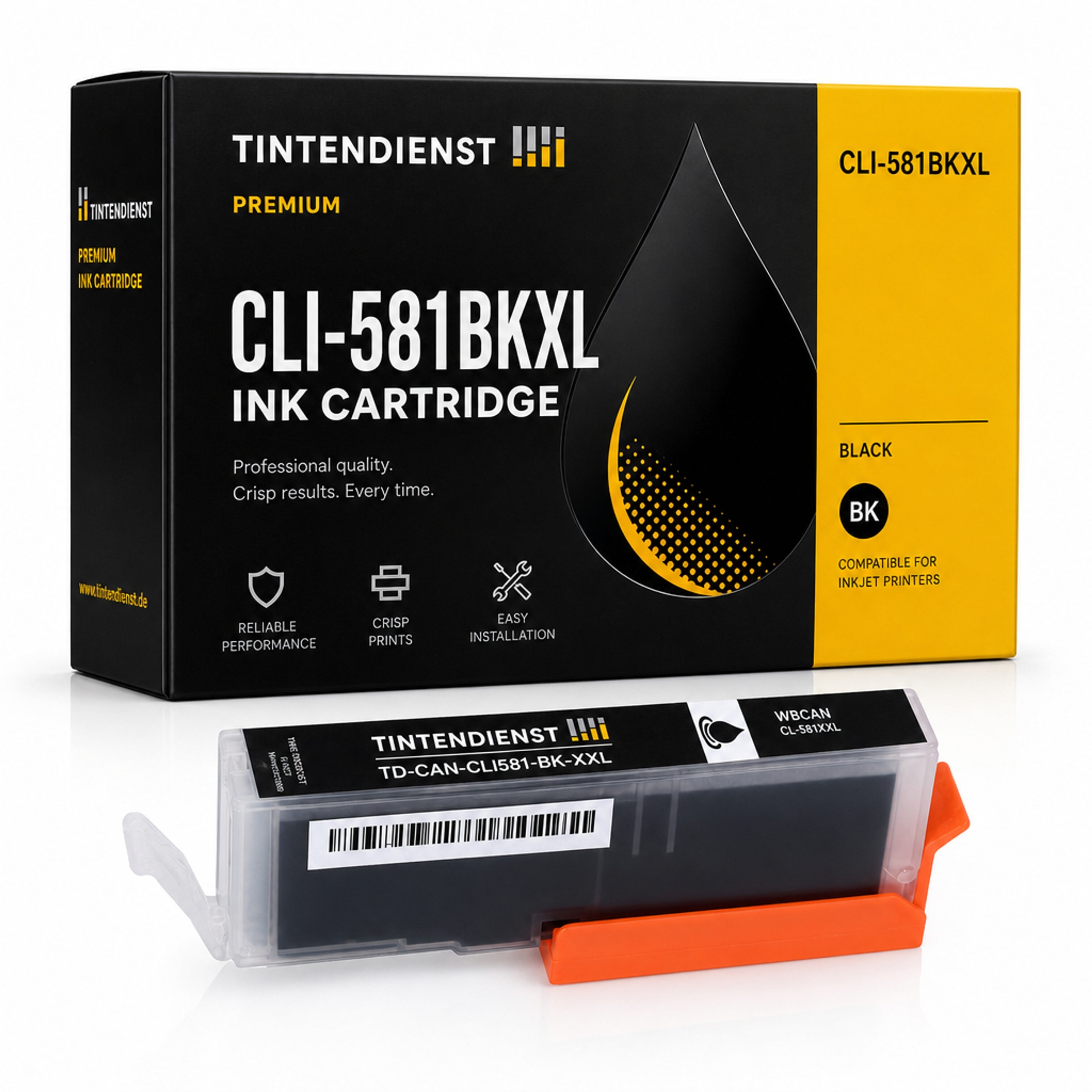 Druckerpatrone kompatibel zu Canon CLI-581BKXL, schwarz