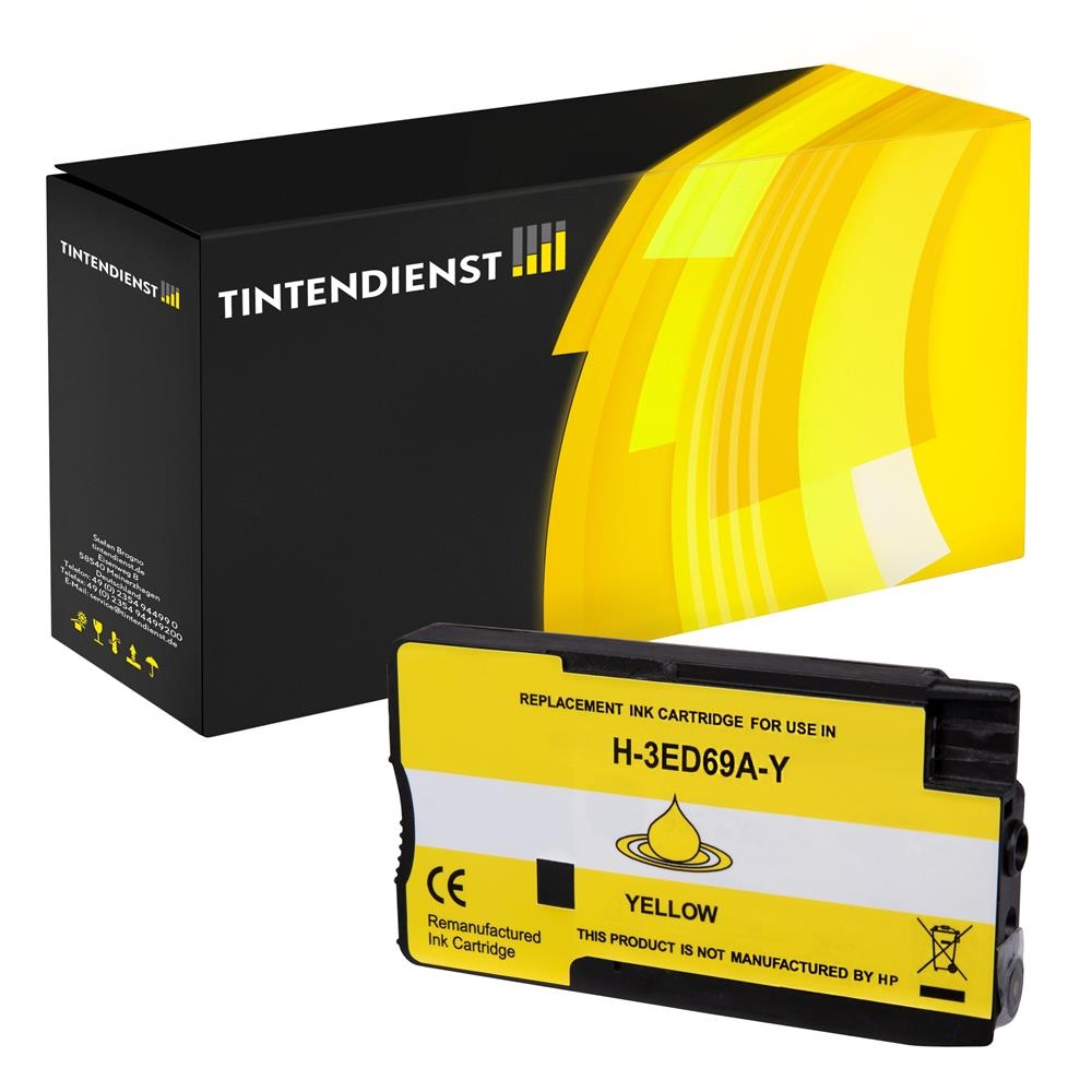 Tintendienst kompatibel für HP Tintenpatrone 3ED69A / 712 Gelb