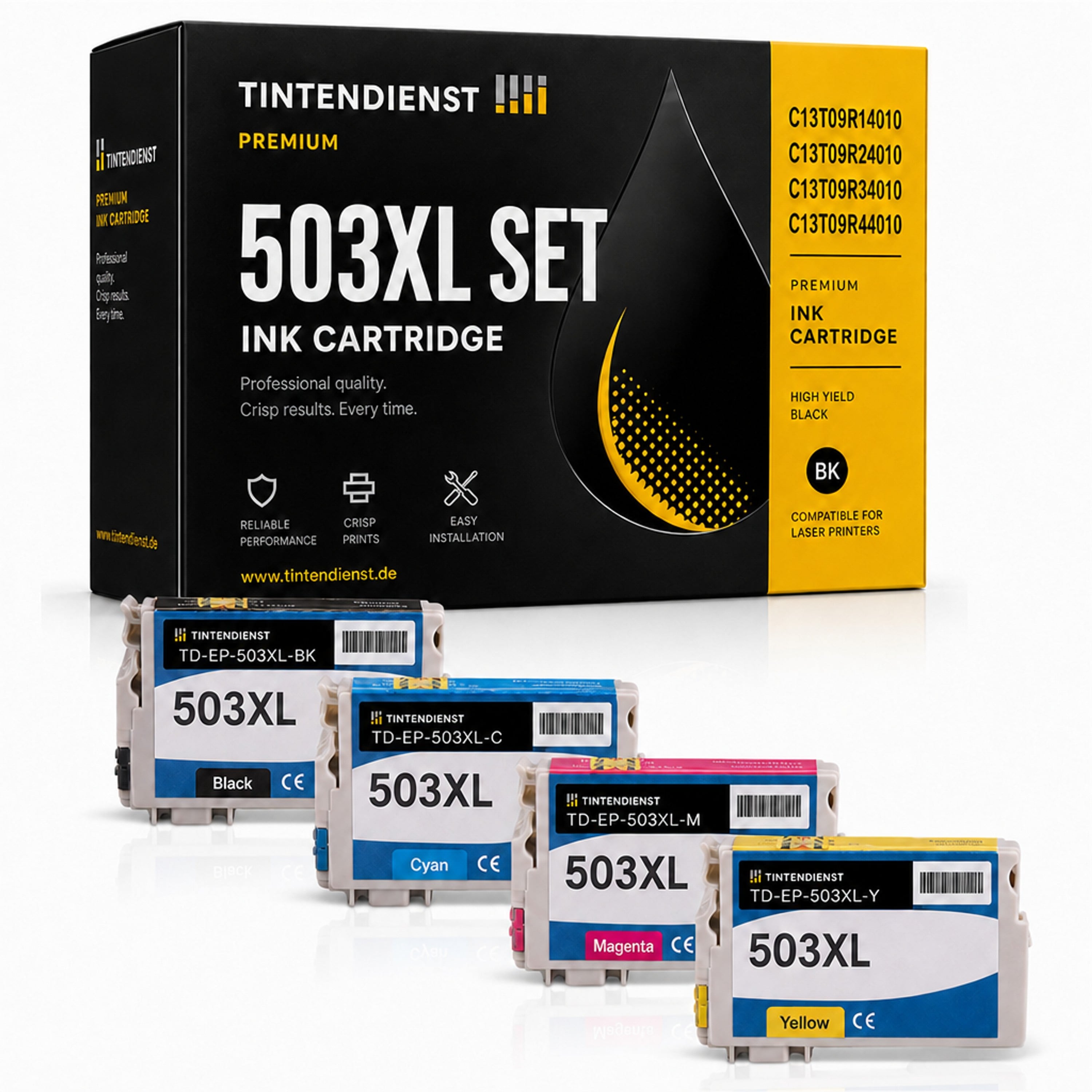 Set kompatibel zu Epson C13T09R14010, 4 Patronen