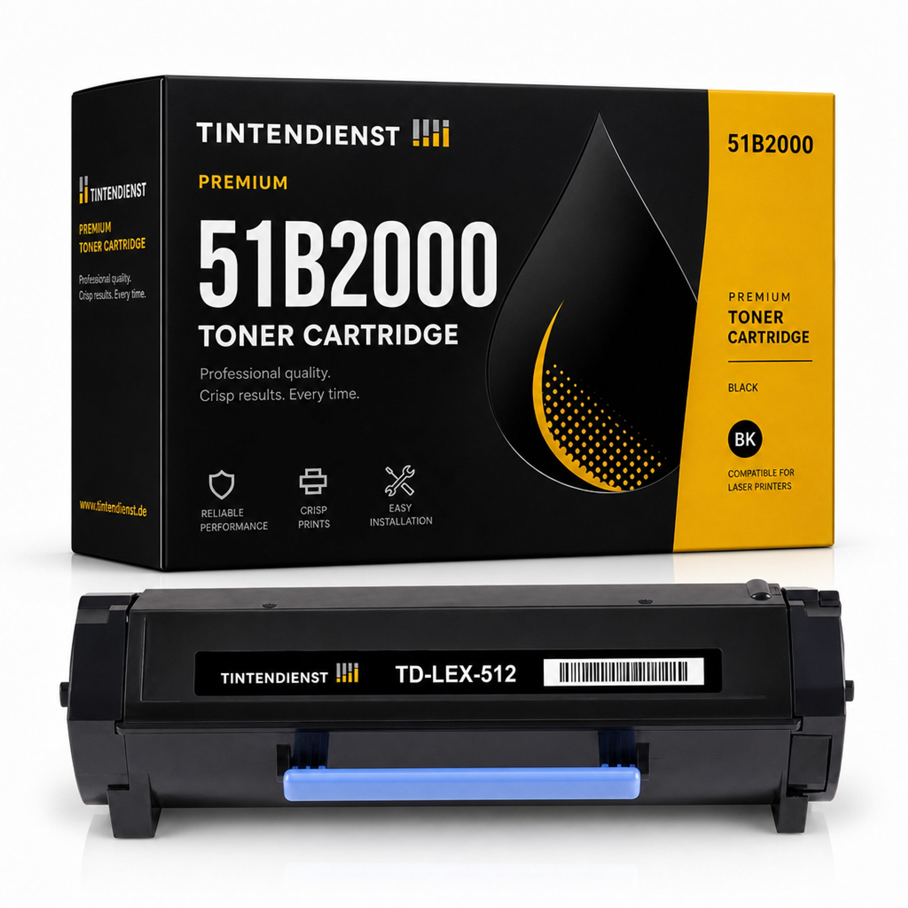 Toner kompatibel zu Lexmark 51B2000, schwarz