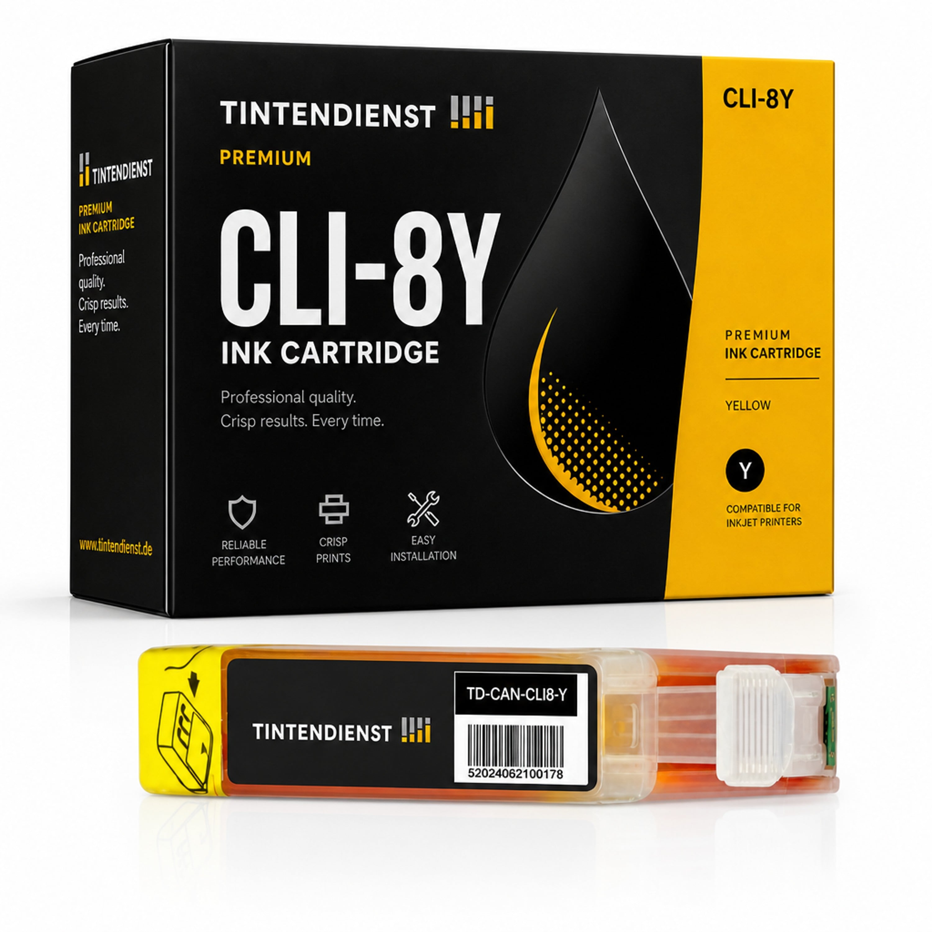 Druckerpatrone kompatibel zu Canon CLI-8Y, gelb