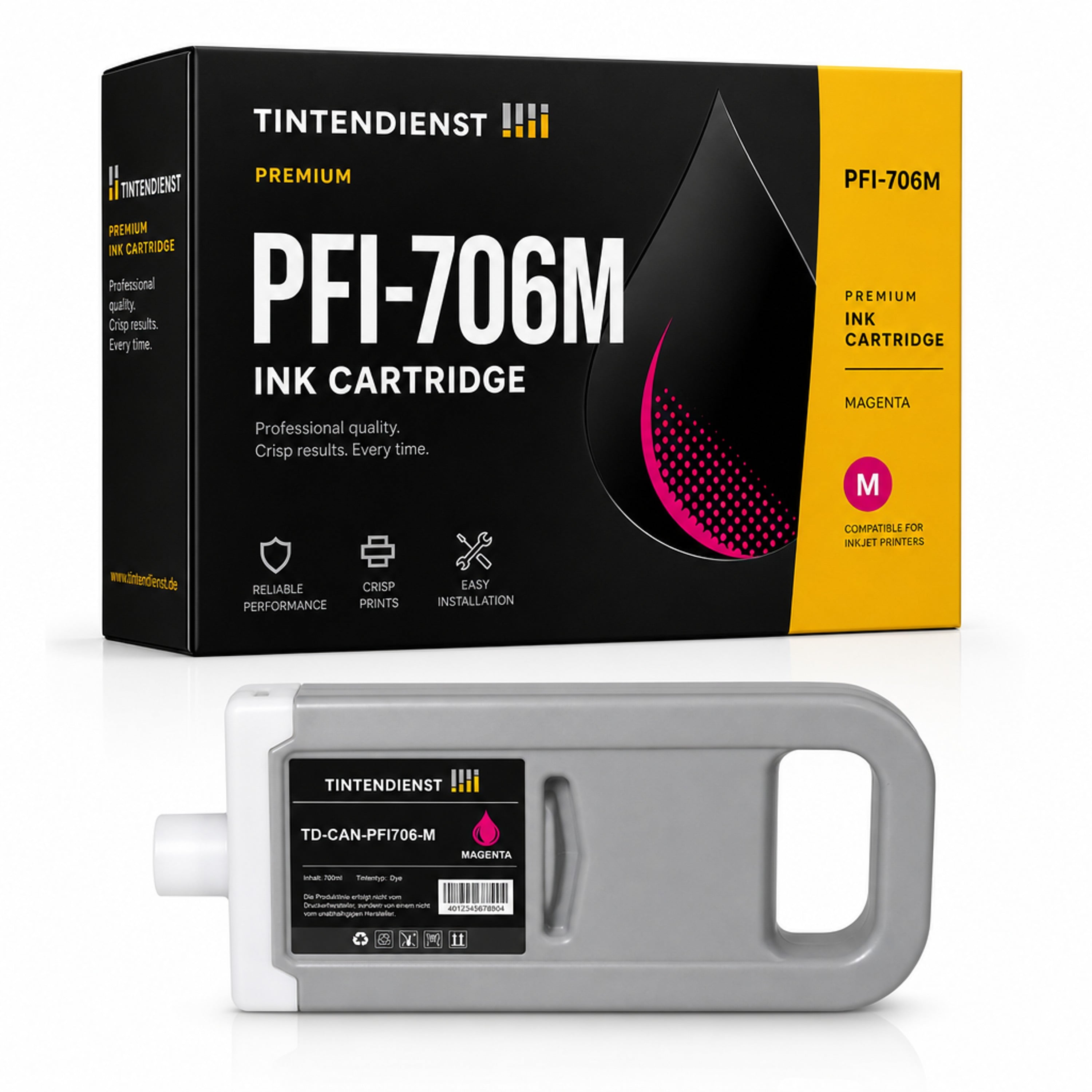 Druckerpatrone kompatibel zu Canon PFI-706M, magenta