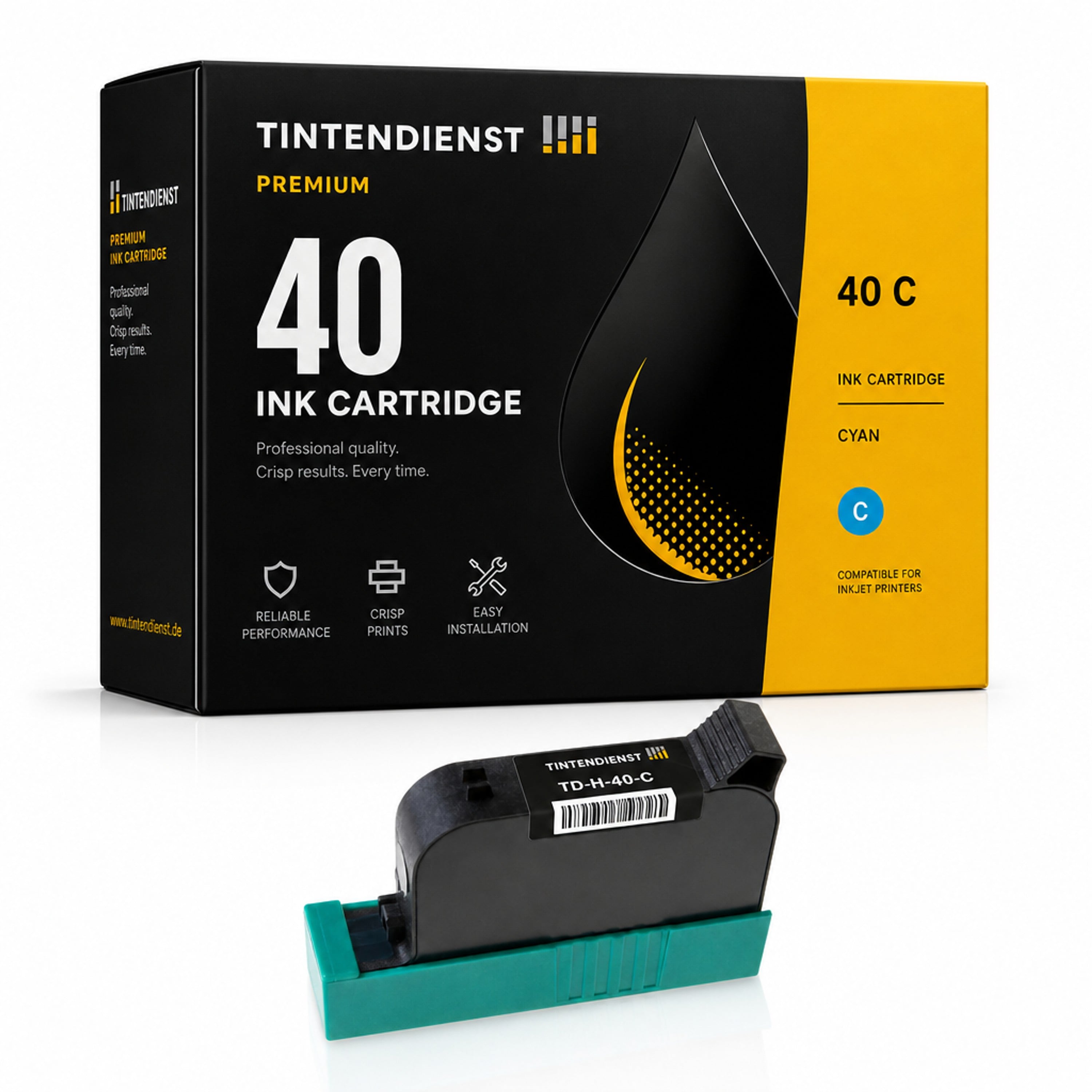 Druckerpatrone kompatibel zu HP 40, cyan