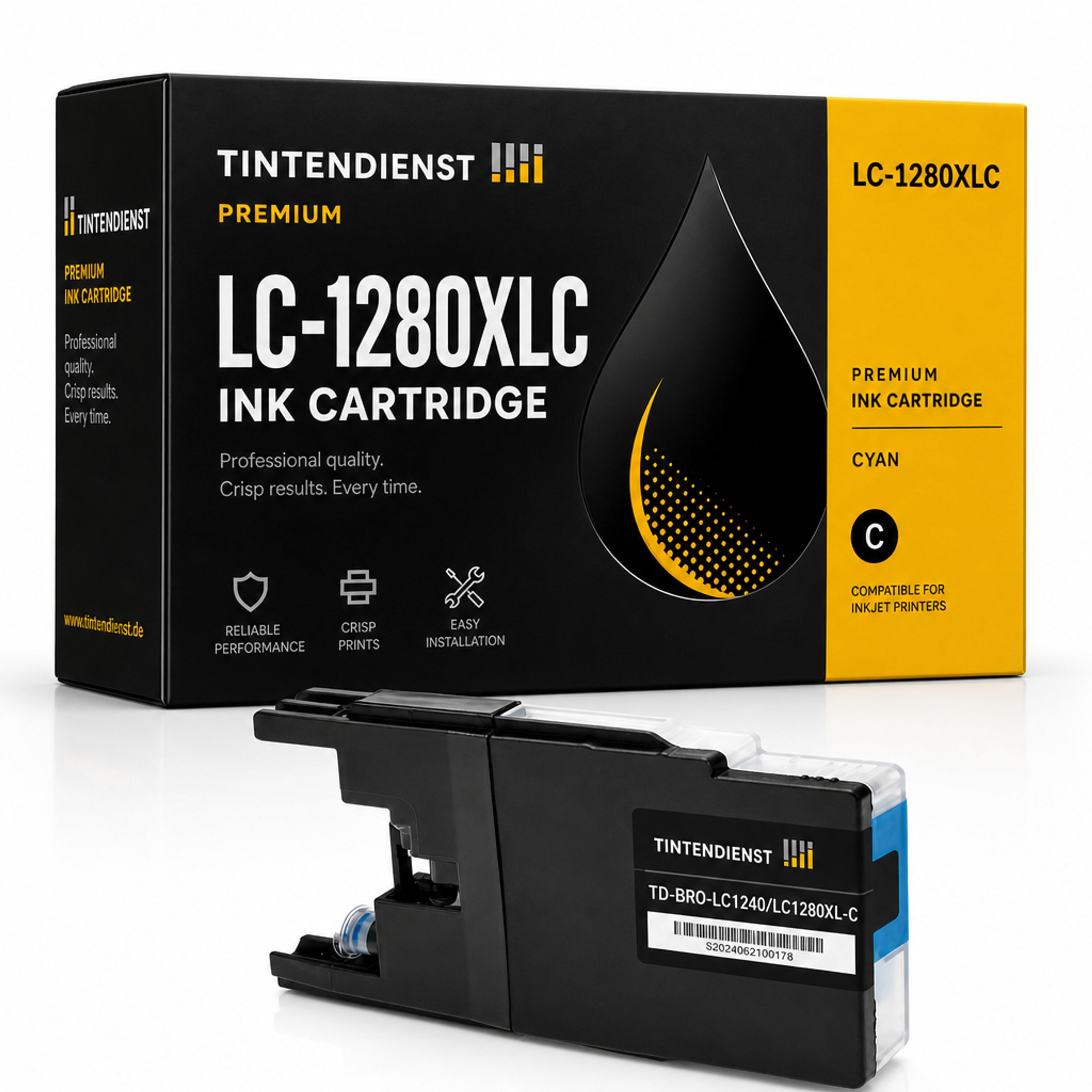 Druckerpatrone kompatibel zu Brother LC-1280XLC, cyan