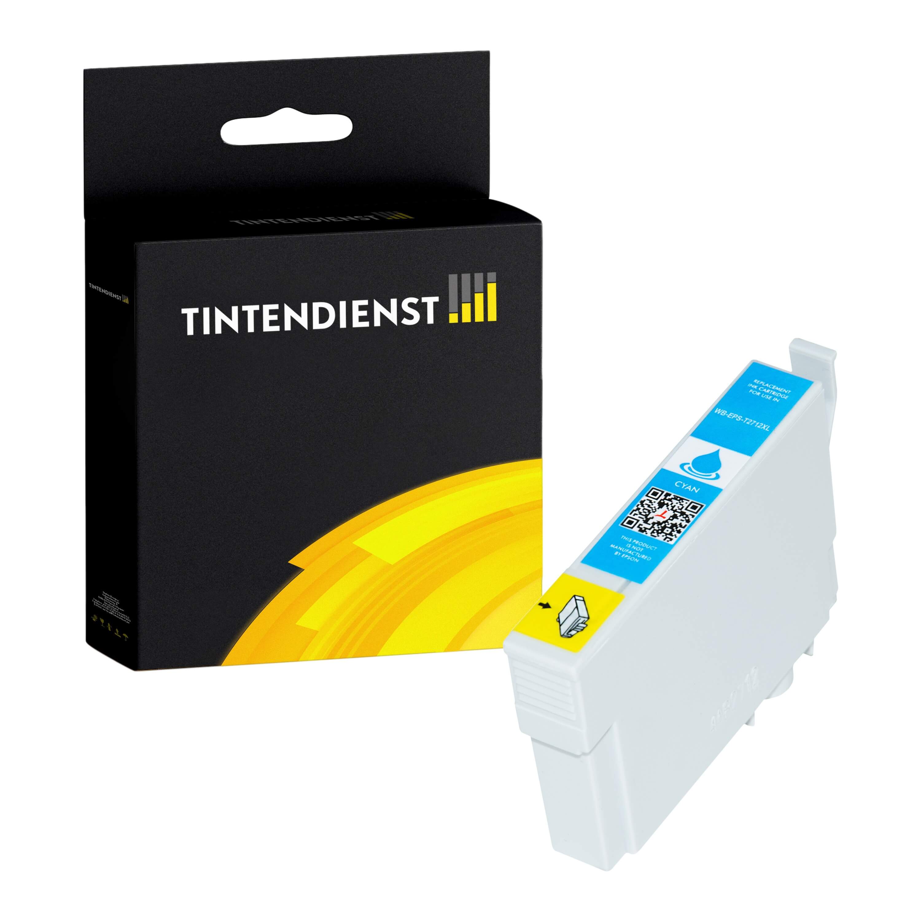 Tintendienst kompatibel für Epson Tintenpatrone C13T27124010 / 27XL Cyan [XL Füllmenge]
