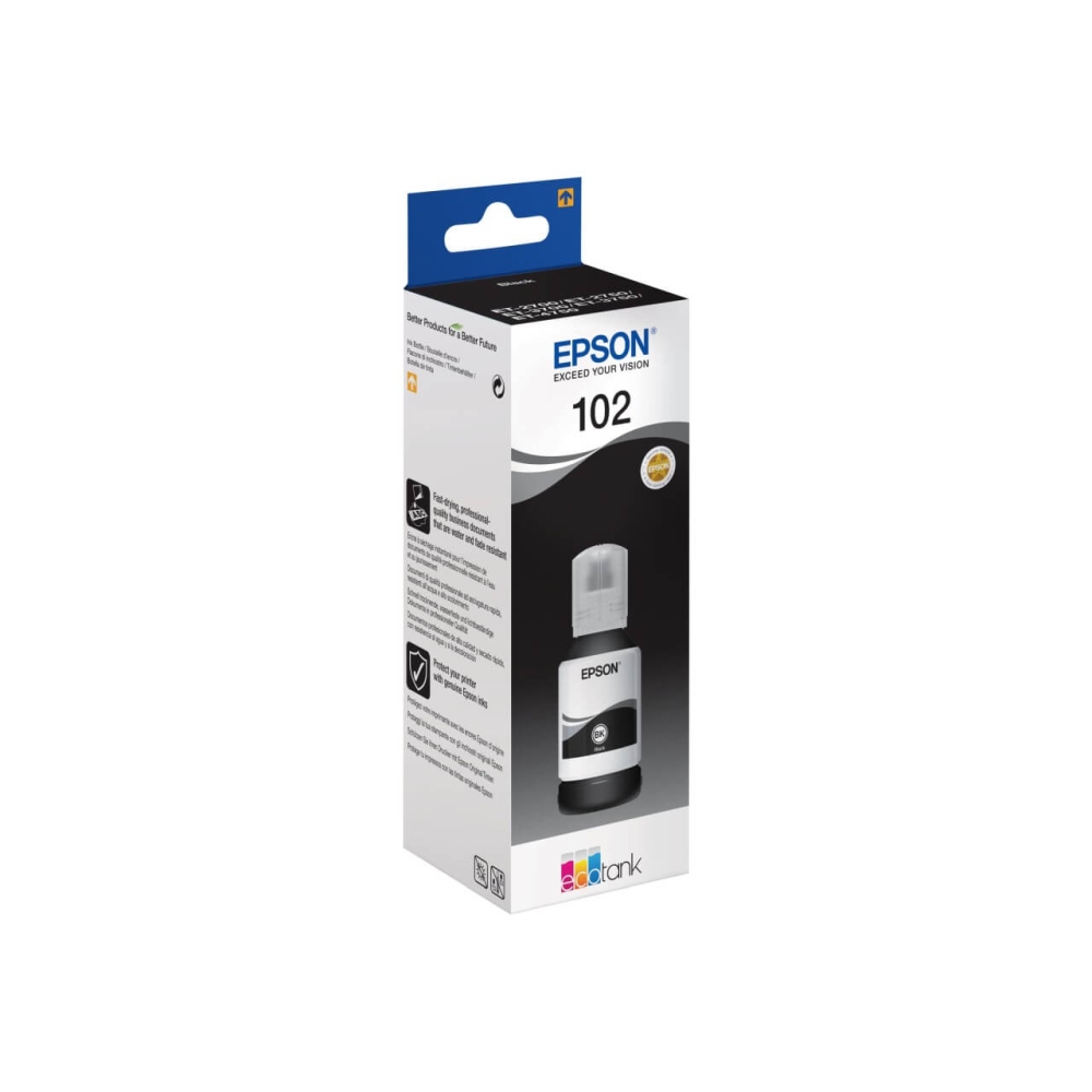Original Epson Tintenpatrone C13T03R140 / 102 Schwarz