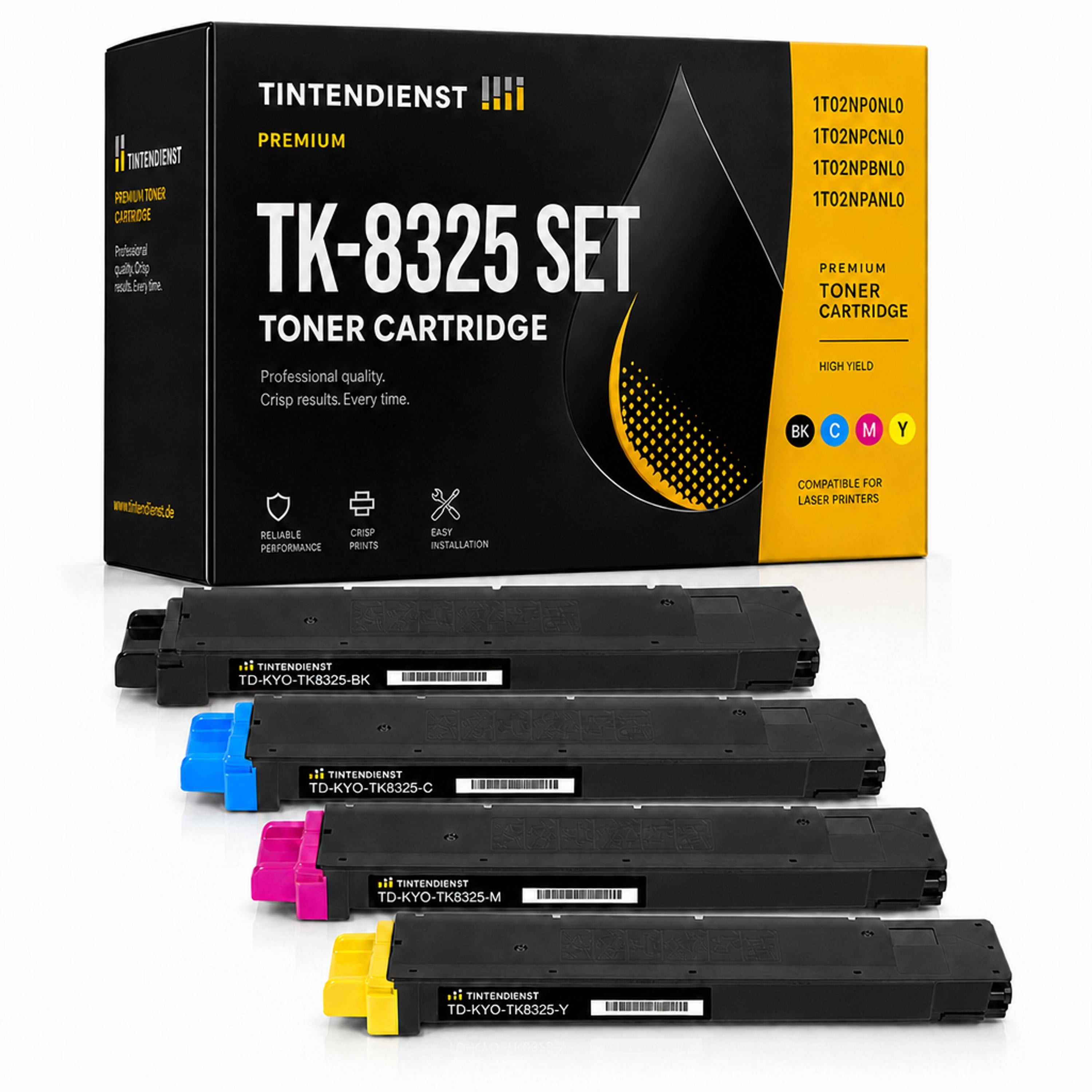 Set kompatibel zu Kyocera 1T02NP0NL0, 4 Toner
