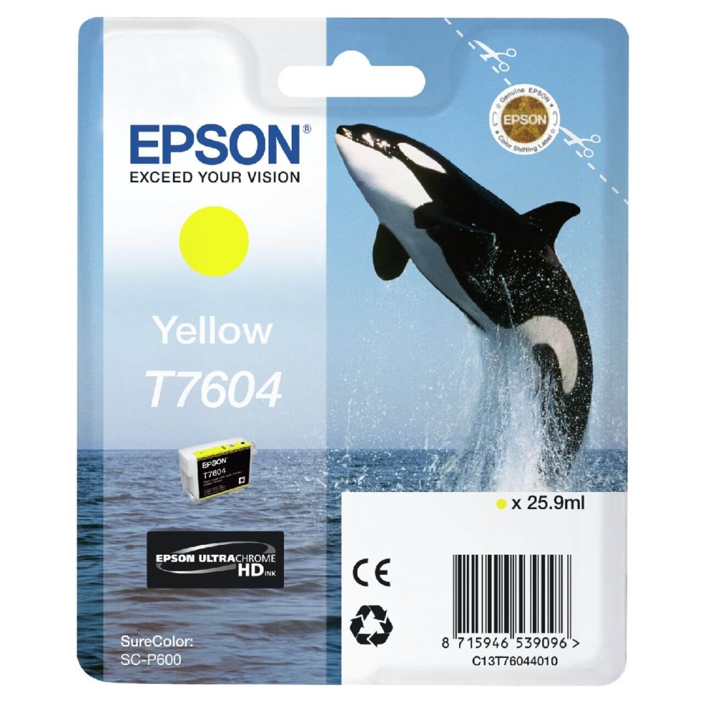 Original Epson Tintenpatrone C13T76044010 / T7604 Gelb