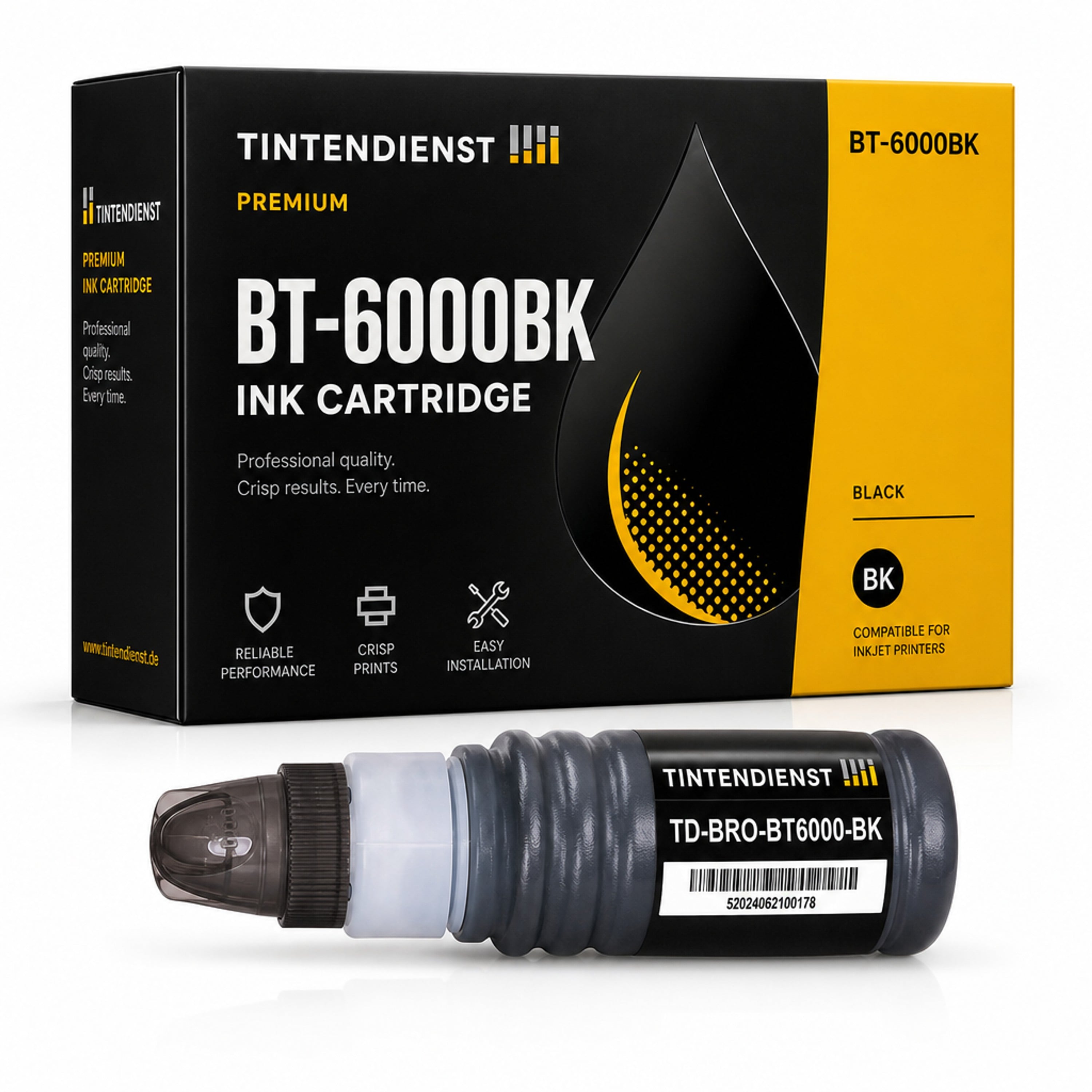 Druckerpatrone kompatibel zu Brother BT-6000BK, schwarz