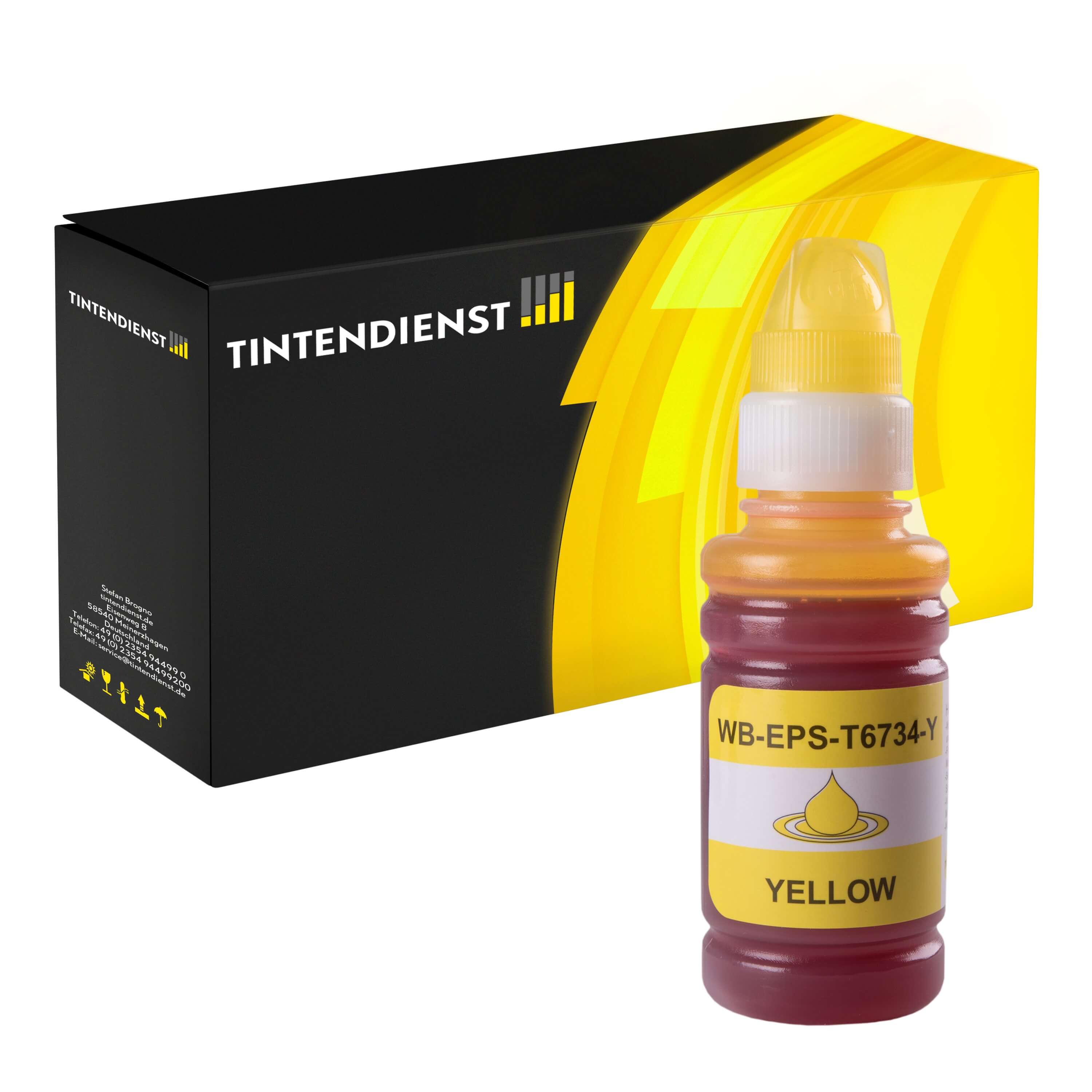 Tintendienst kompatibel für Epson Tintenpatrone C13T67344A / T6734 Gelb