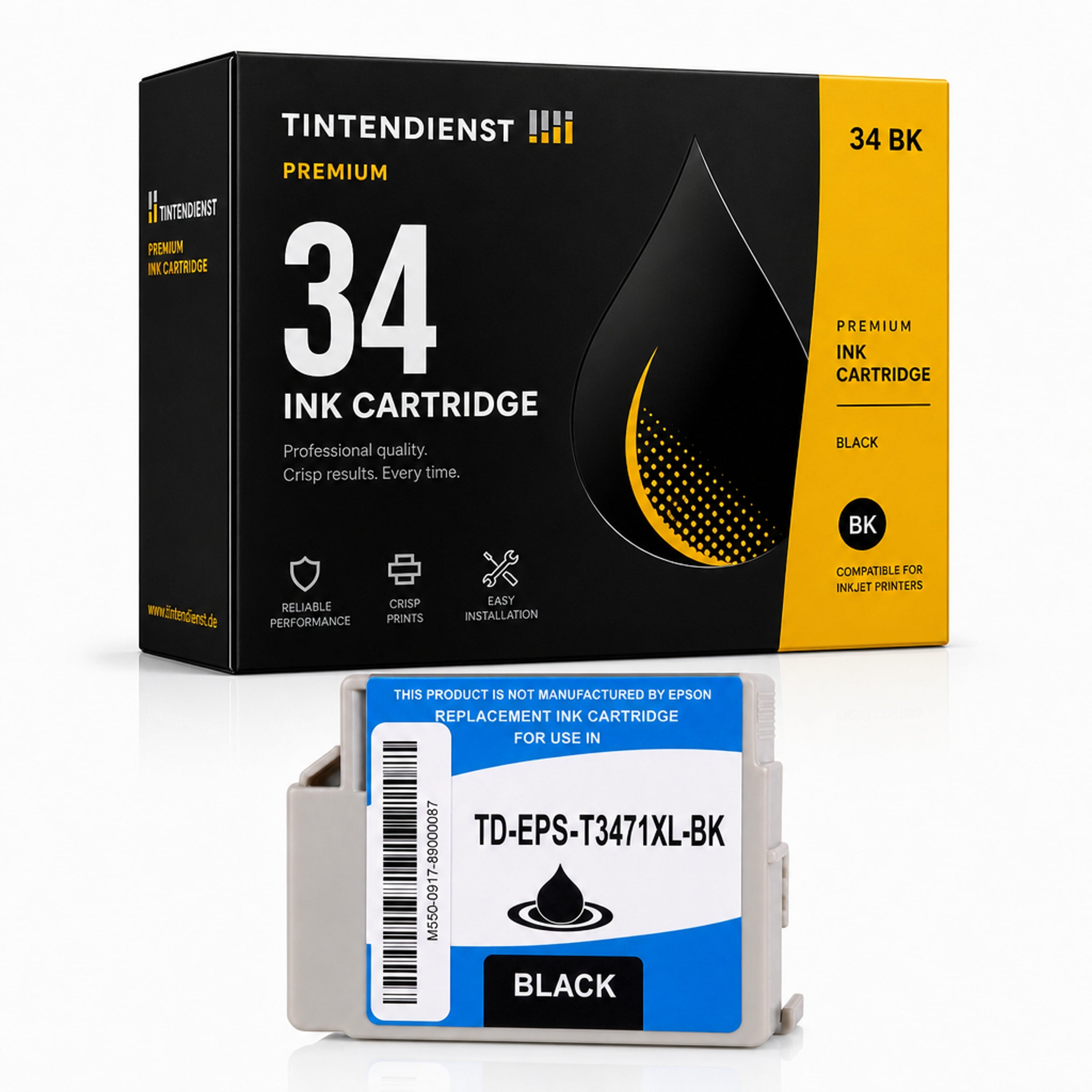 Druckerpatrone kompatibel zu Epson 34, schwarz