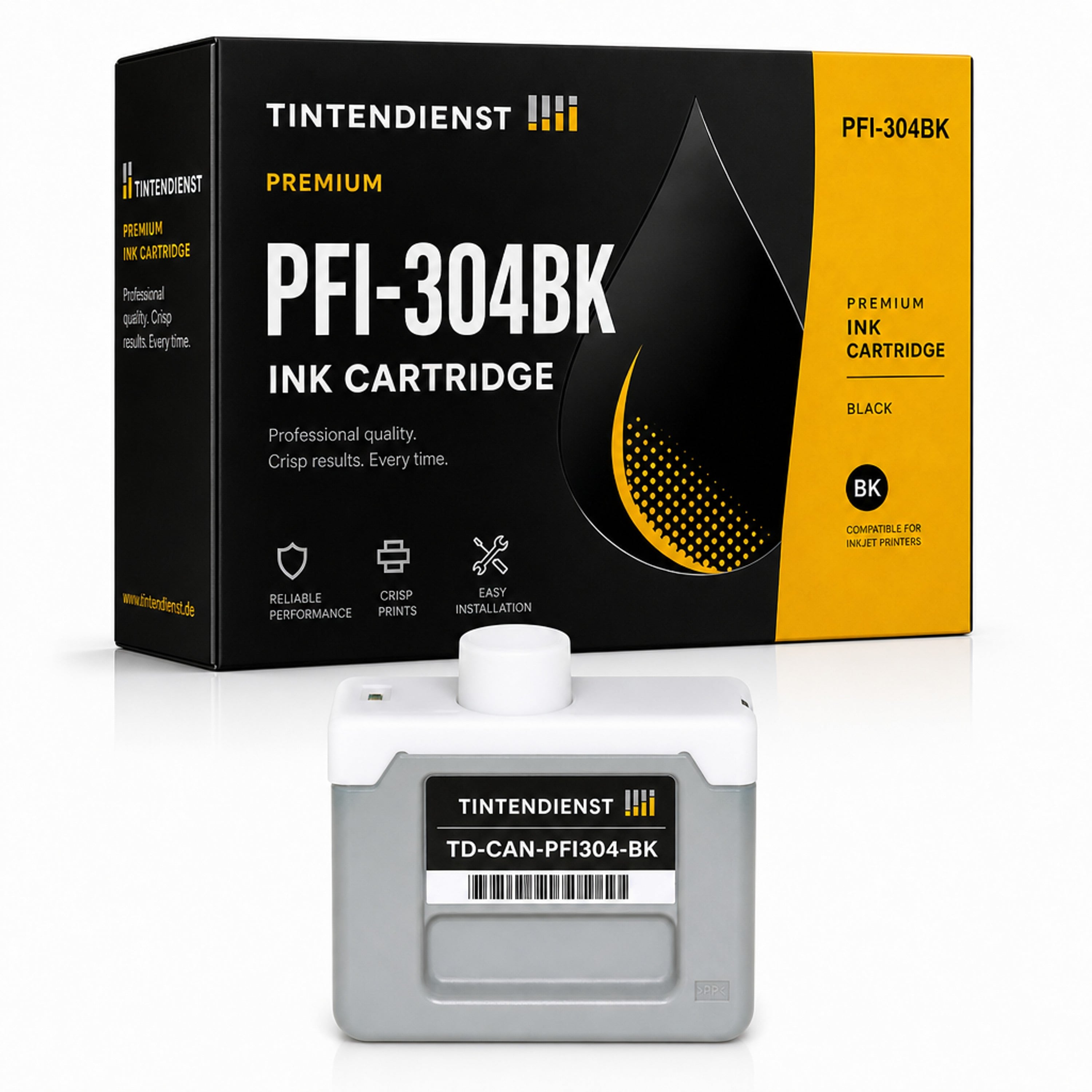 Druckerpatrone kompatibel zu Canon PFI-304BK, schwarz