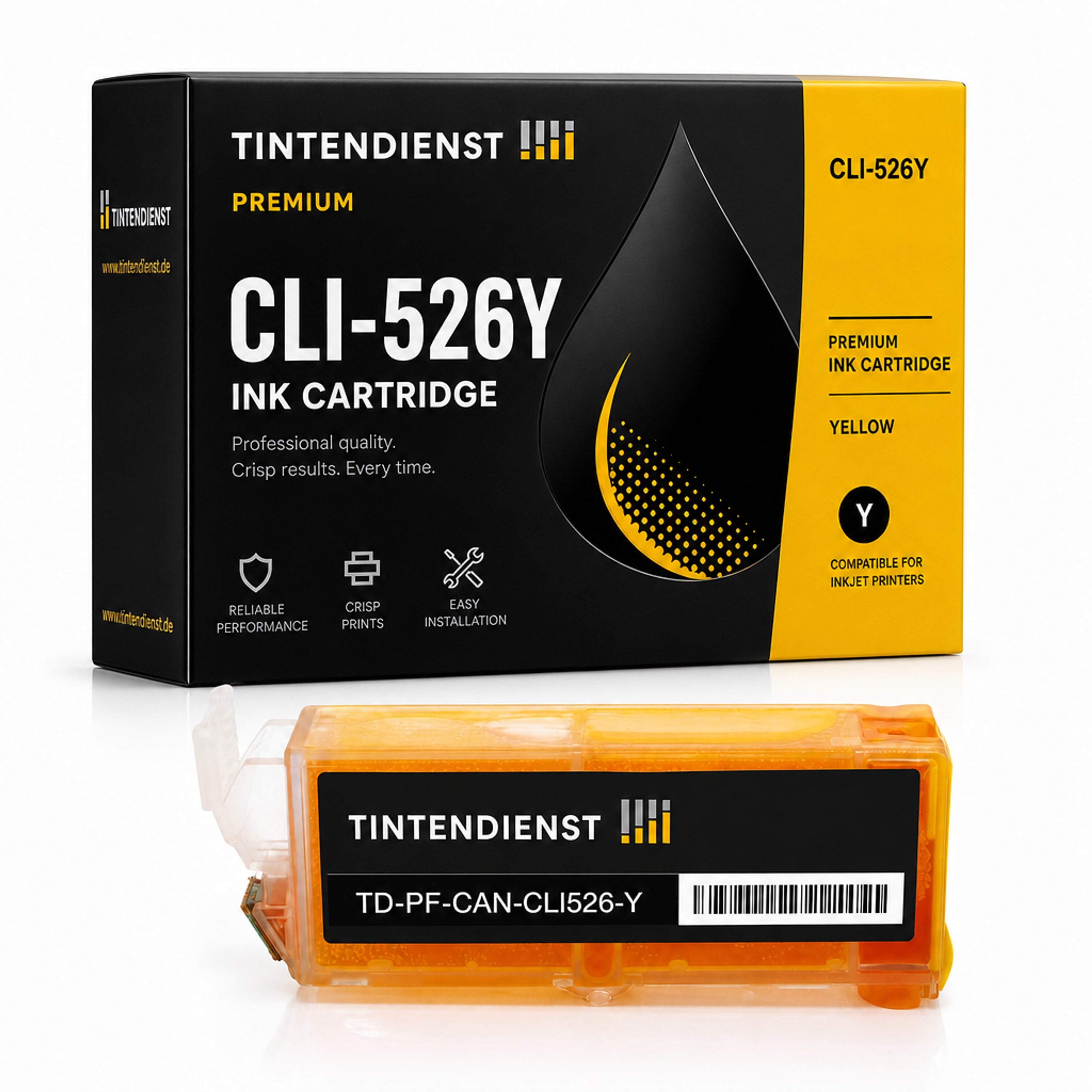 Druckerpatrone kompatibel zu Canon CLI-526Y, gelb