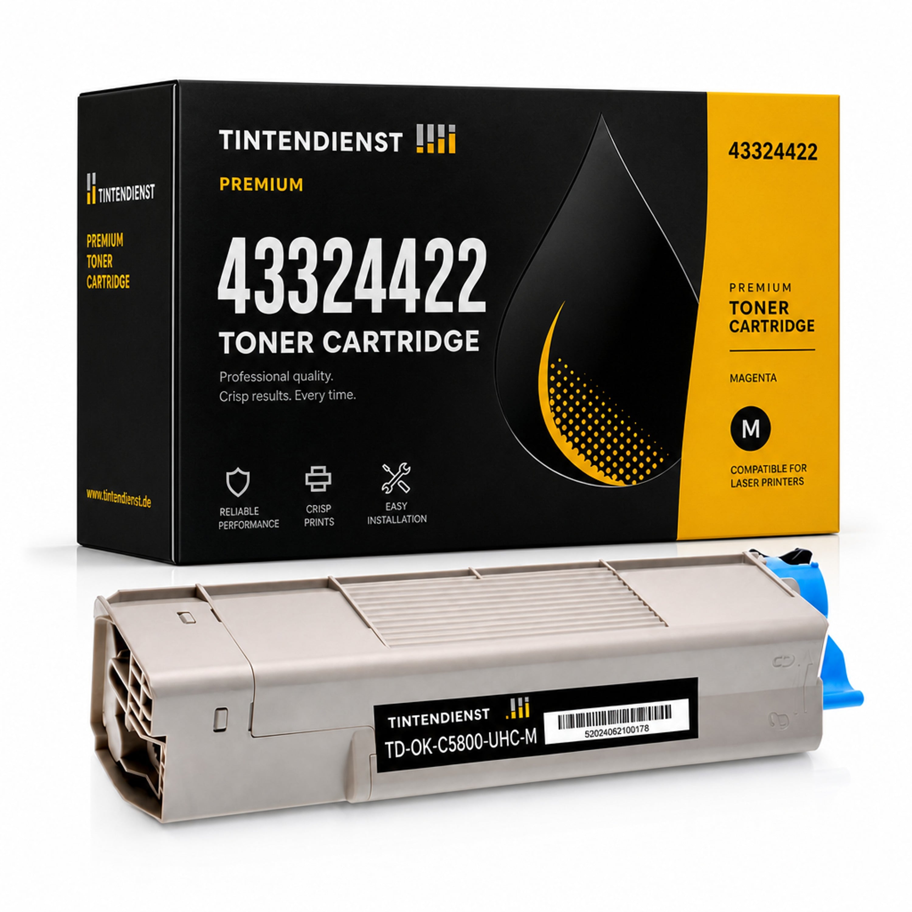 Toner kompatibel zu OKI 43324422 XXL, magenta