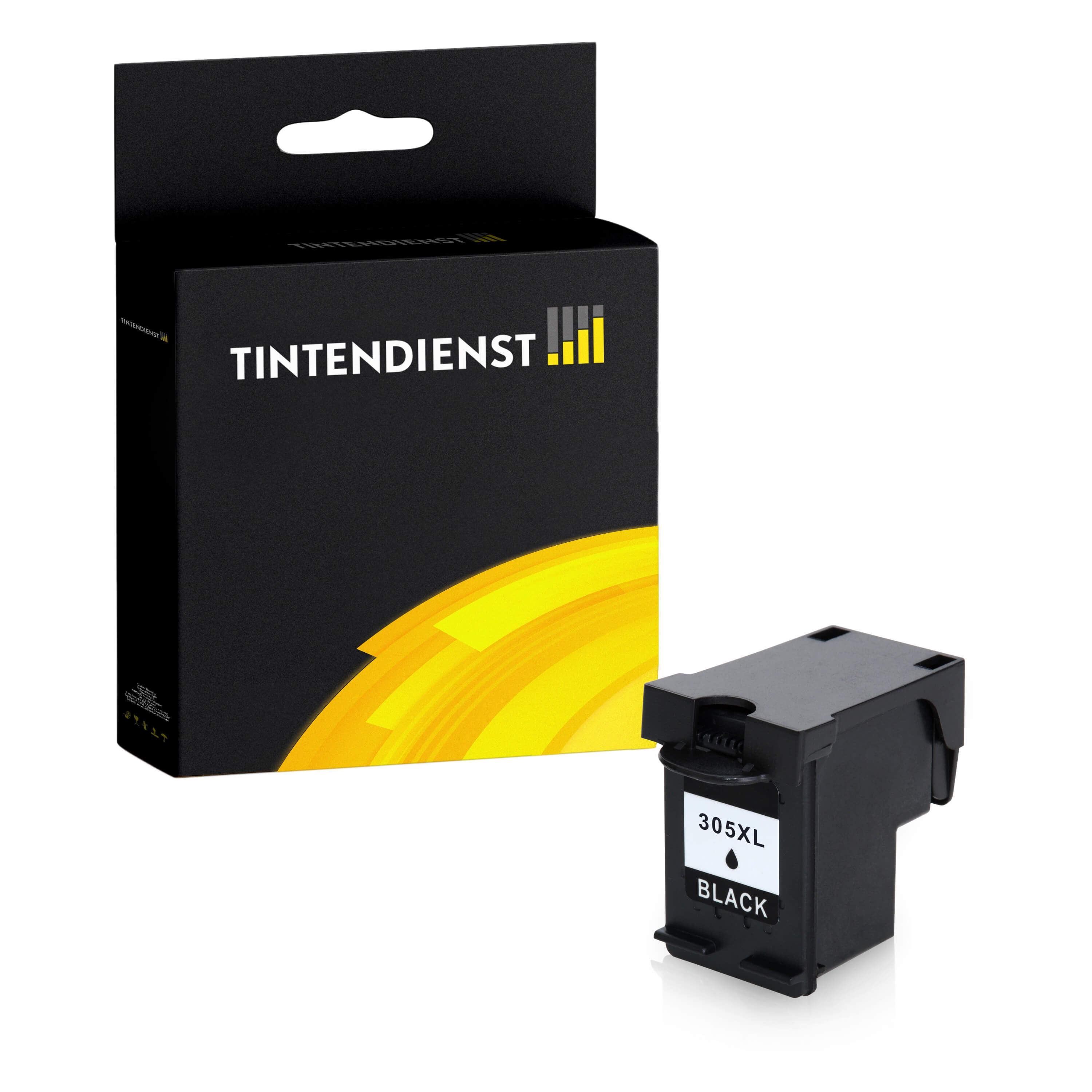 Tintendienst kompatibel für HP Tintenpatrone 3YM62AE / 305XL Schwarz [XL Füllmenge]