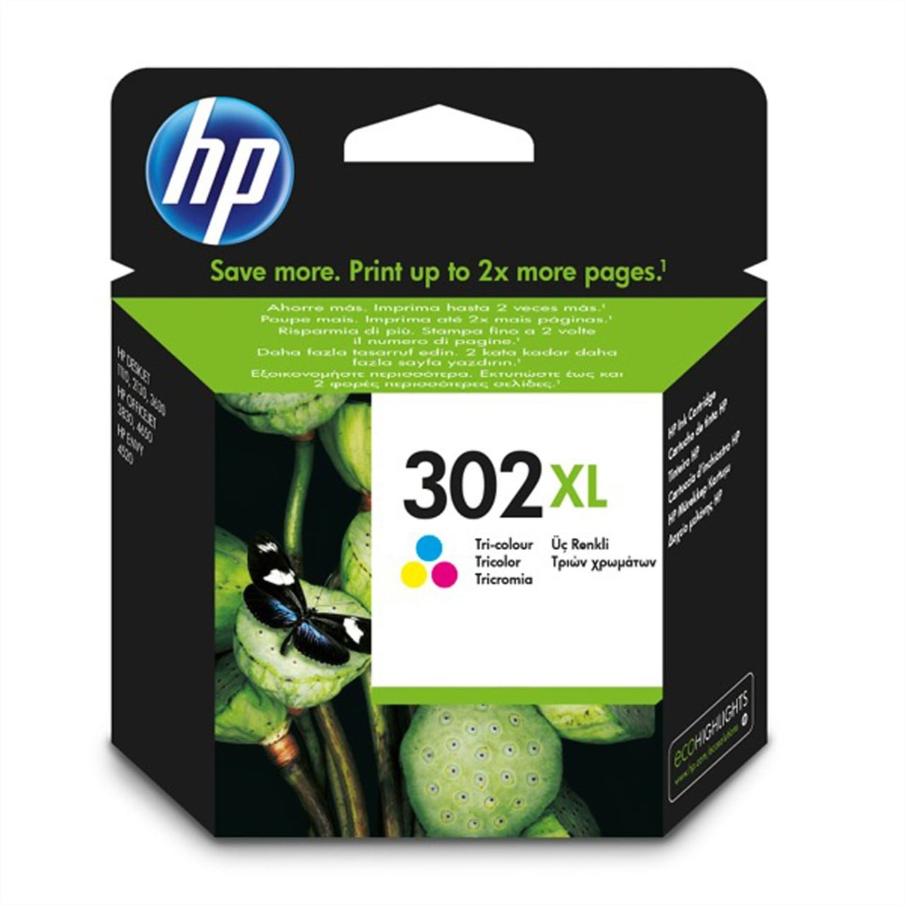 HP 302XL Druckerpatrone (F6U67AE) mehrfarbig XL – Original HP