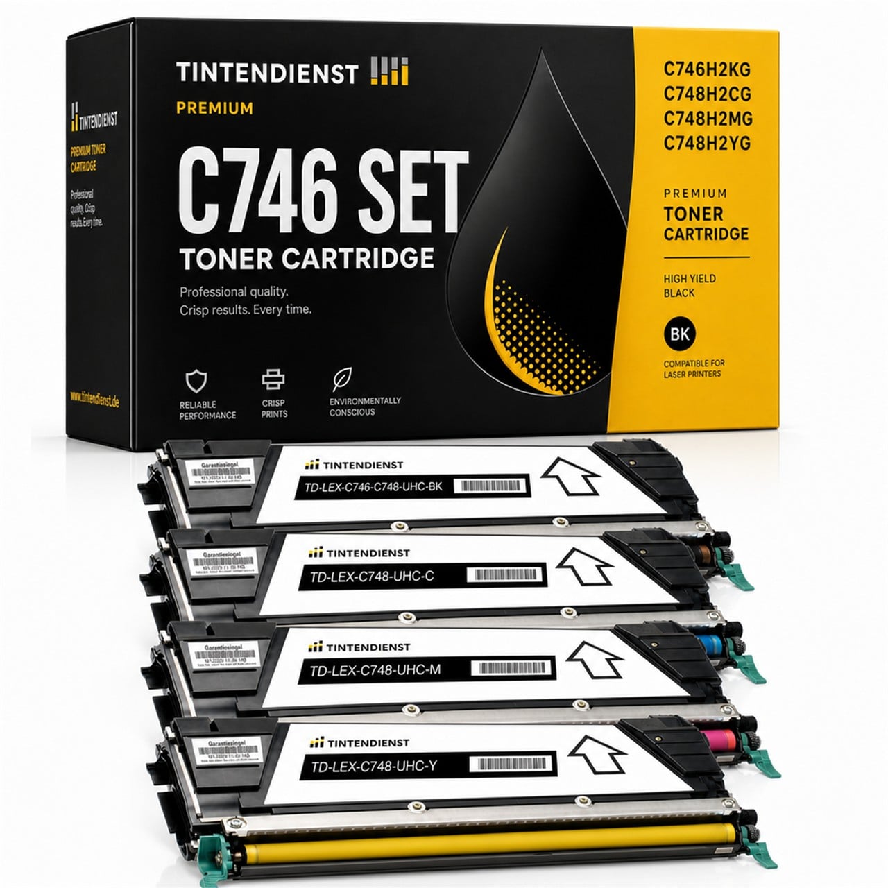 Lexmark X746H2KG Toner Multipack 4er (schwarz, cyan, magenta, gelb) – Tintendienst kompatibel
