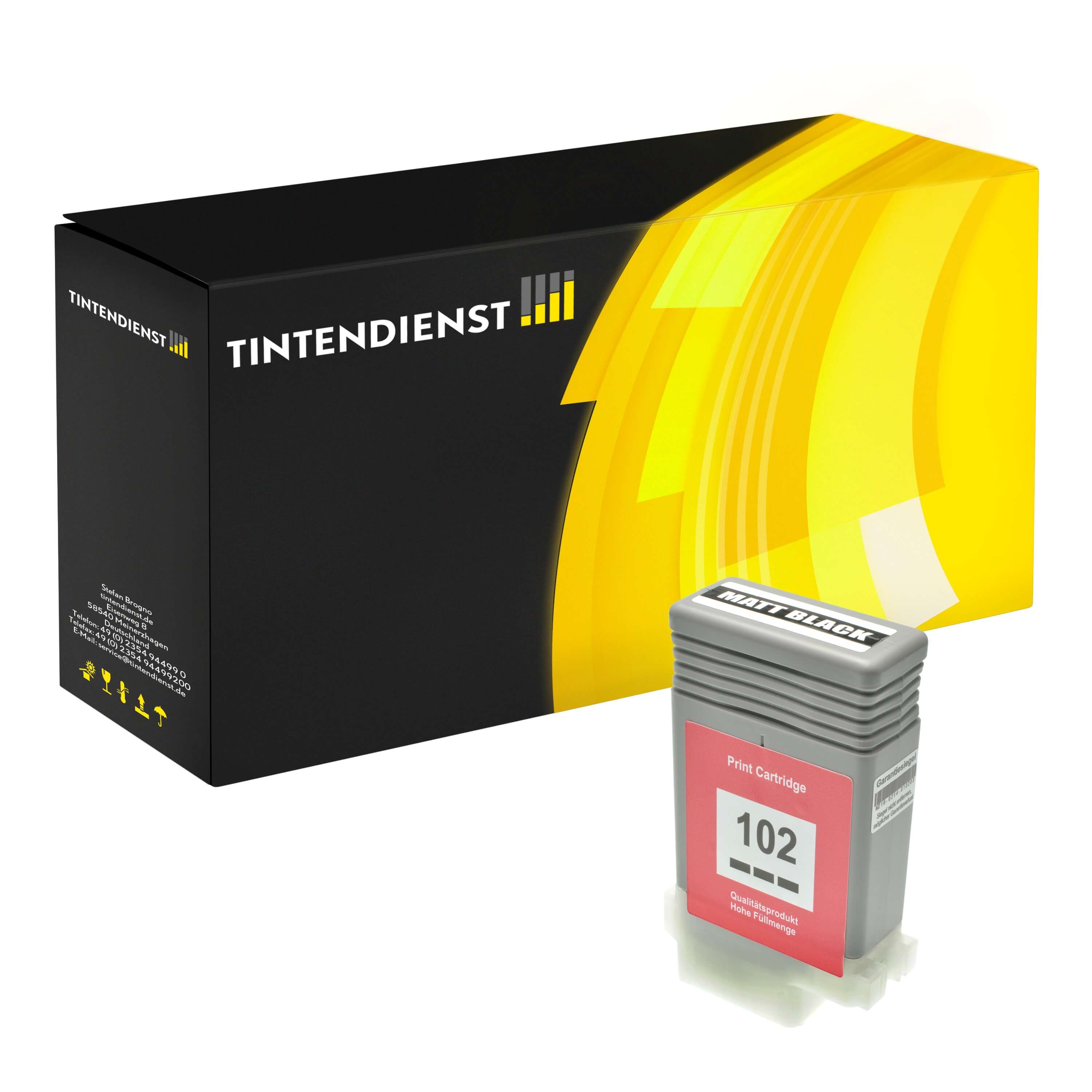 Tintendienst kompatibel für Canon Tintenpatrone 0894B001 / PFI-102MBK Matt Schwarz
