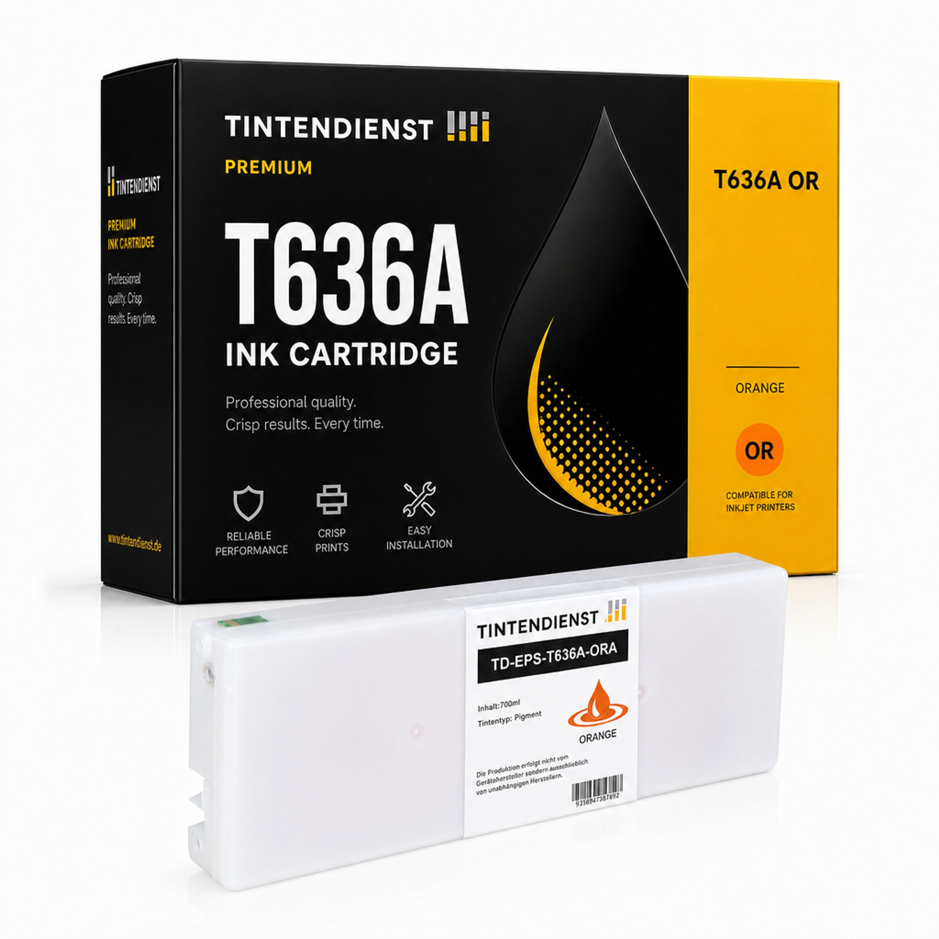 Druckerpatrone kompatibel zu Epson T636A, orange