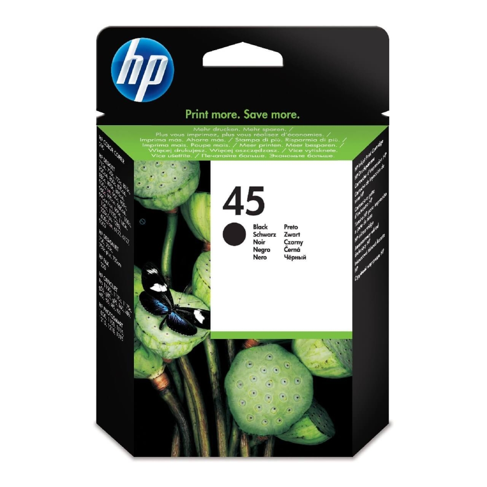 Original HP Tintenpatrone 51645AE / 45 Schwarz