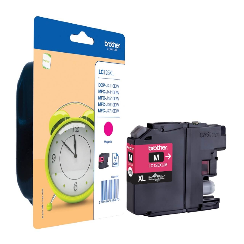 Original Brother Tintenpatrone LC-125XLM Magenta [XL Füllmenge]