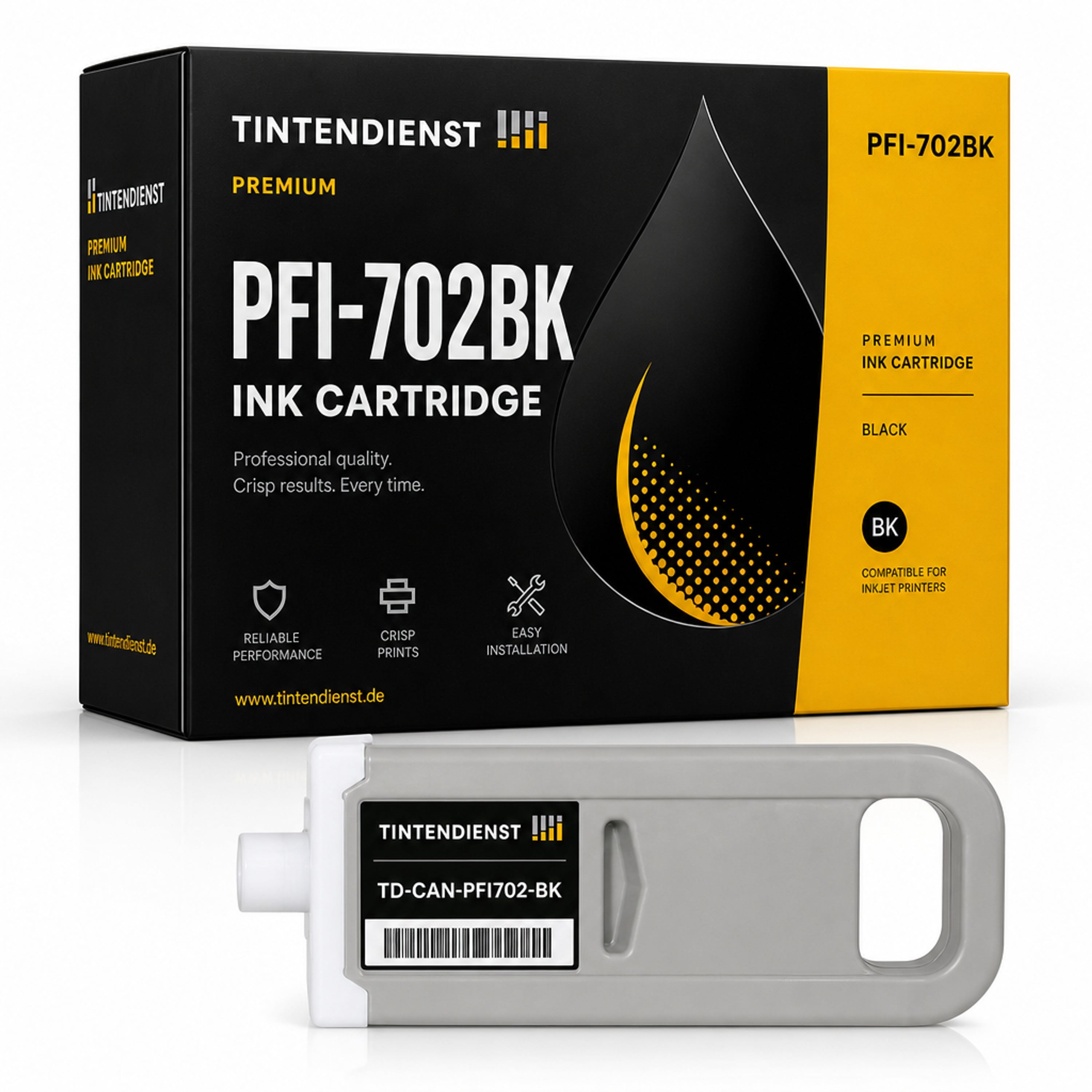 Druckerpatrone kompatibel zu Canon PFI-702BK, schwarz