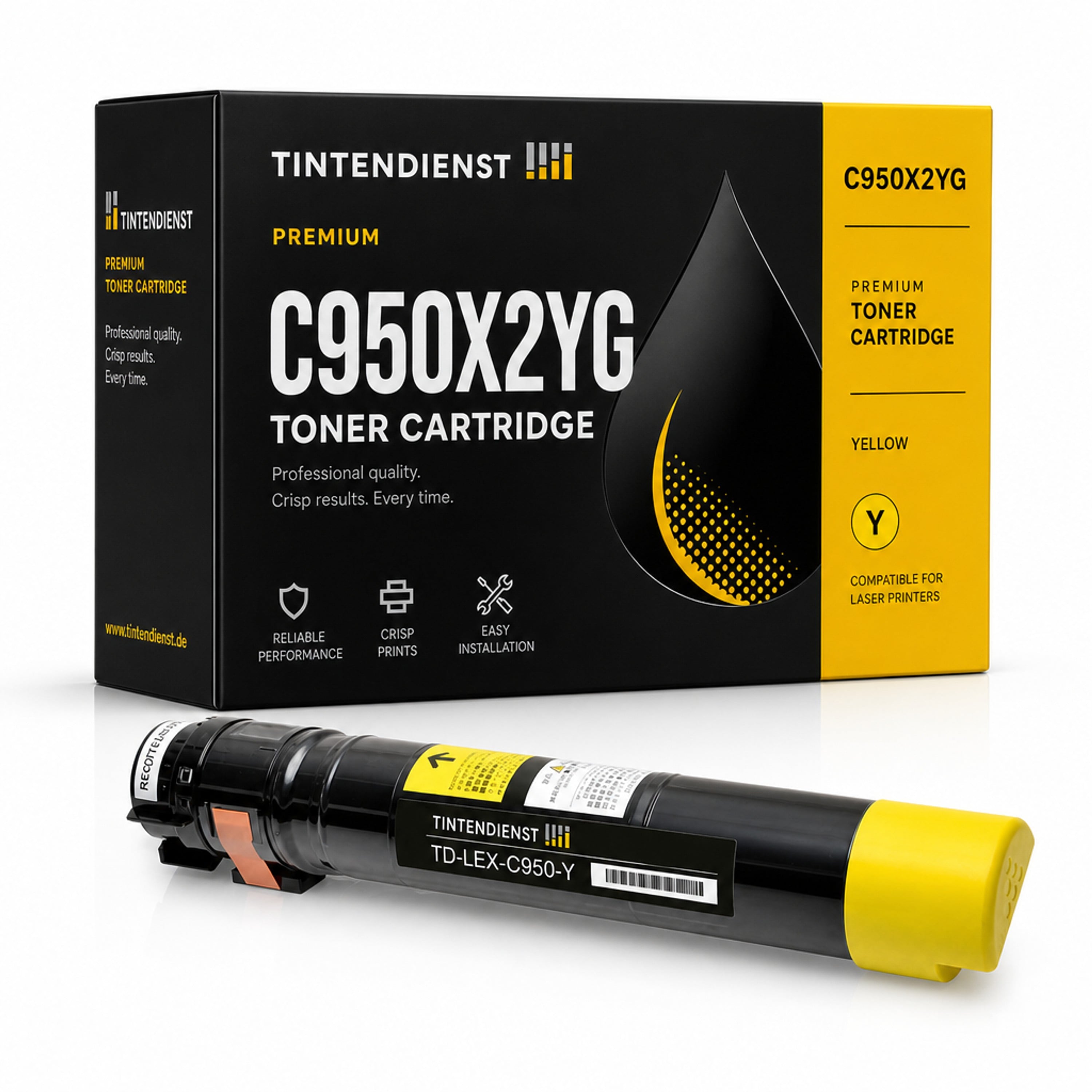 Toner kompatibel zu Lexmark C950X2YG, gelb