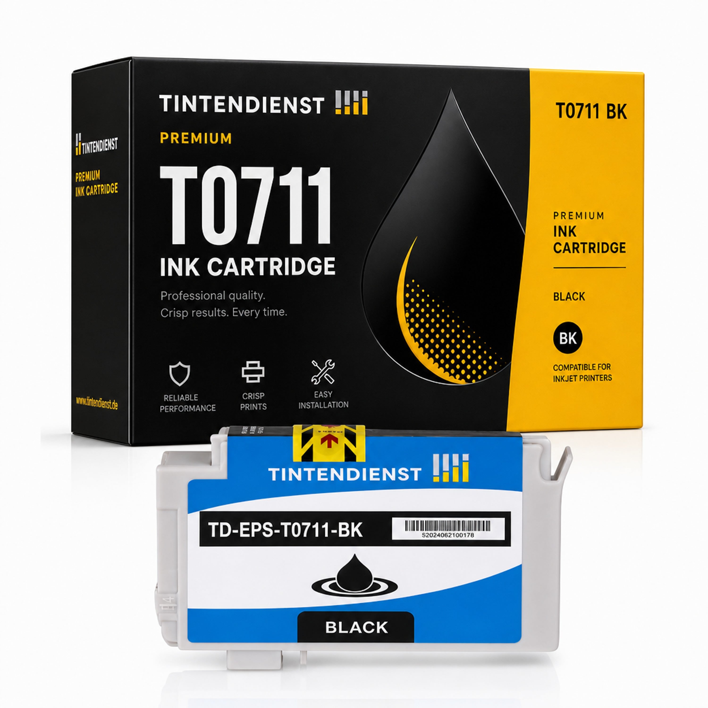 Druckerpatrone kompatibel zu Epson T0711, schwarz