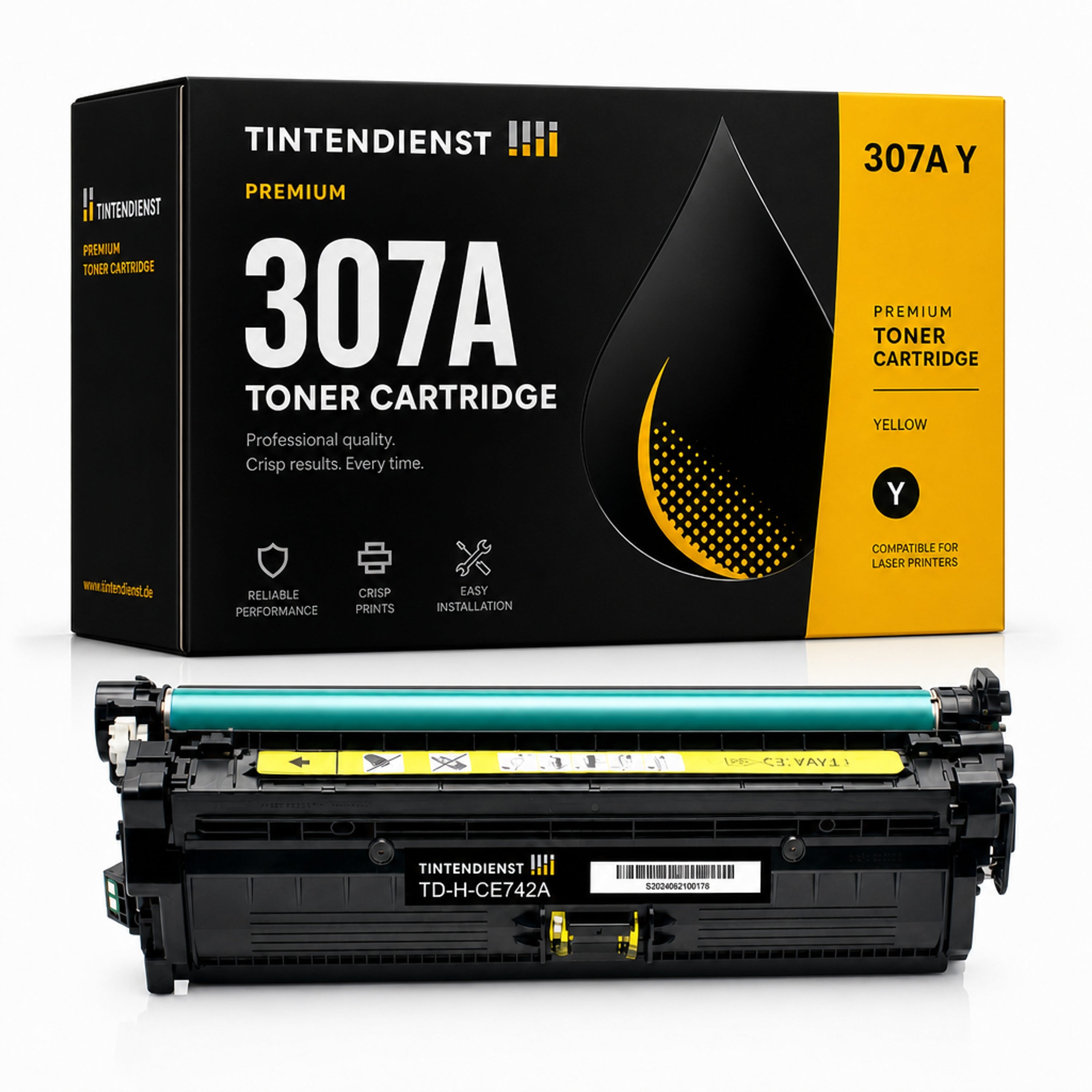 Toner kompatibel zu HP 307A, gelb