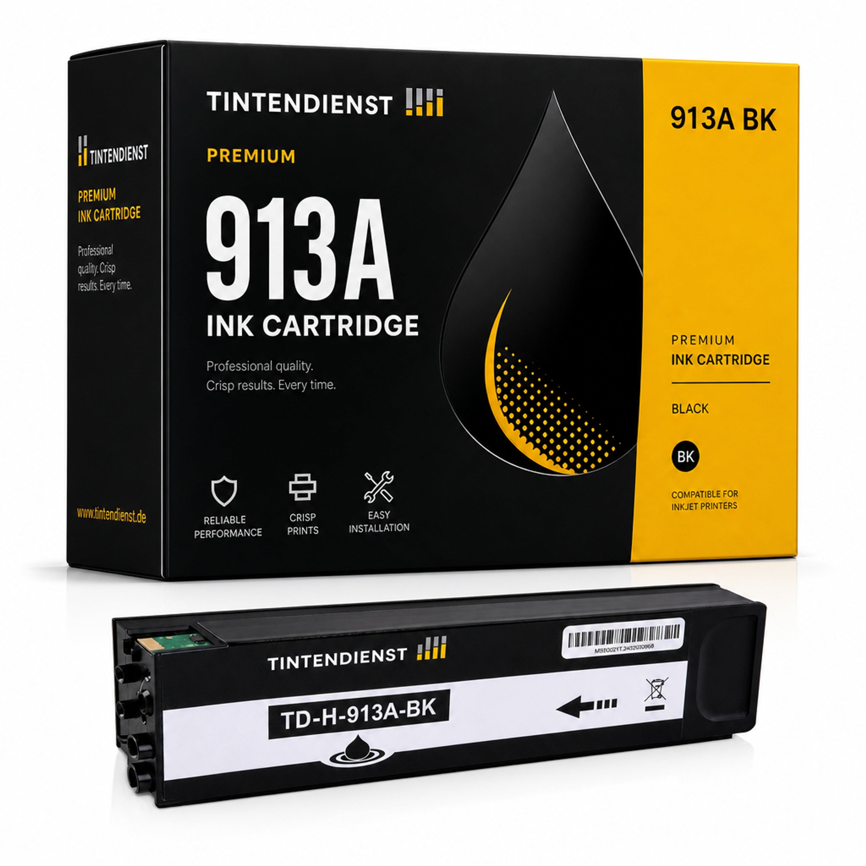 Druckerpatrone kompatibel zu HP 913A, schwarz