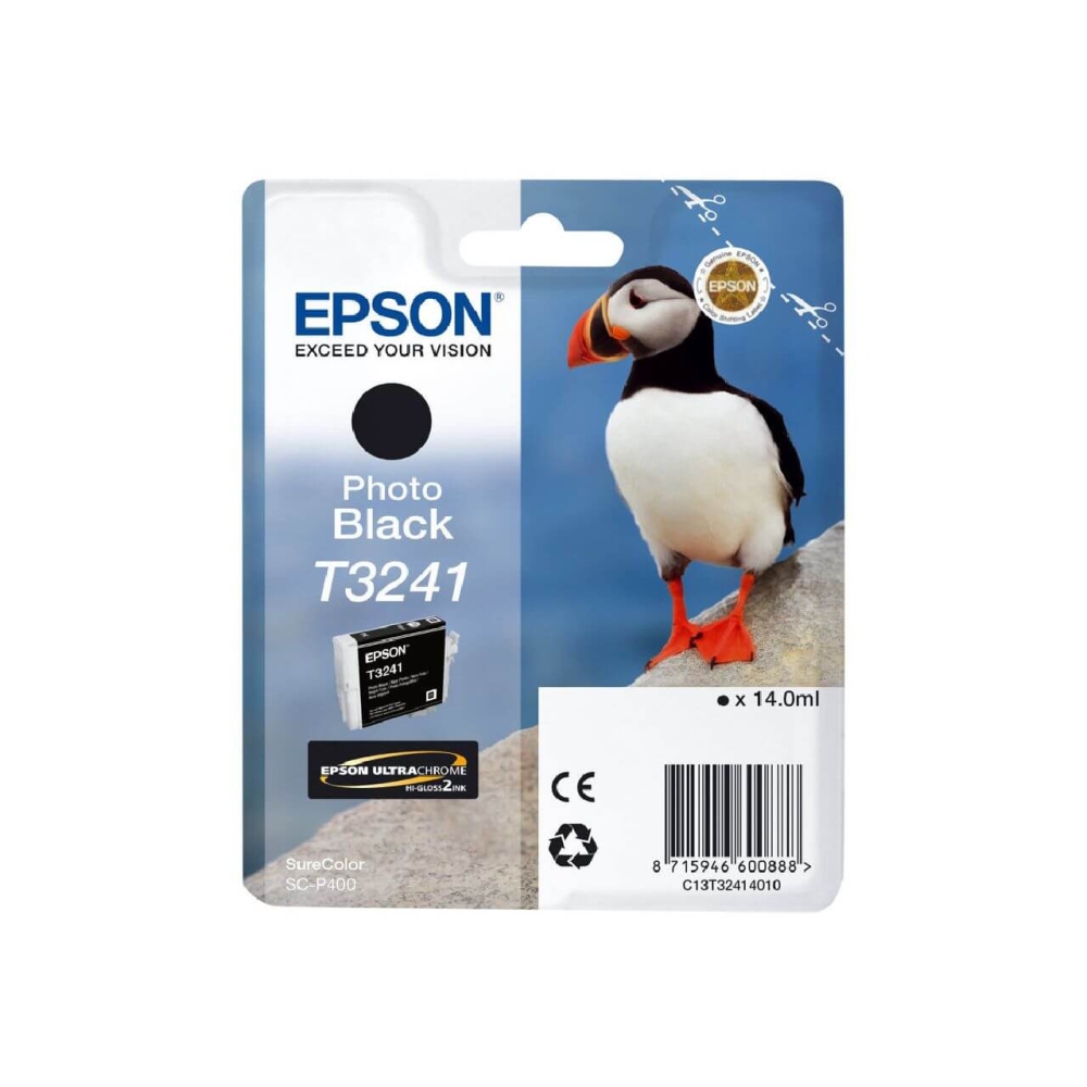 Original Epson Tintenpatrone C13T32414010 / T3241 Schwarz