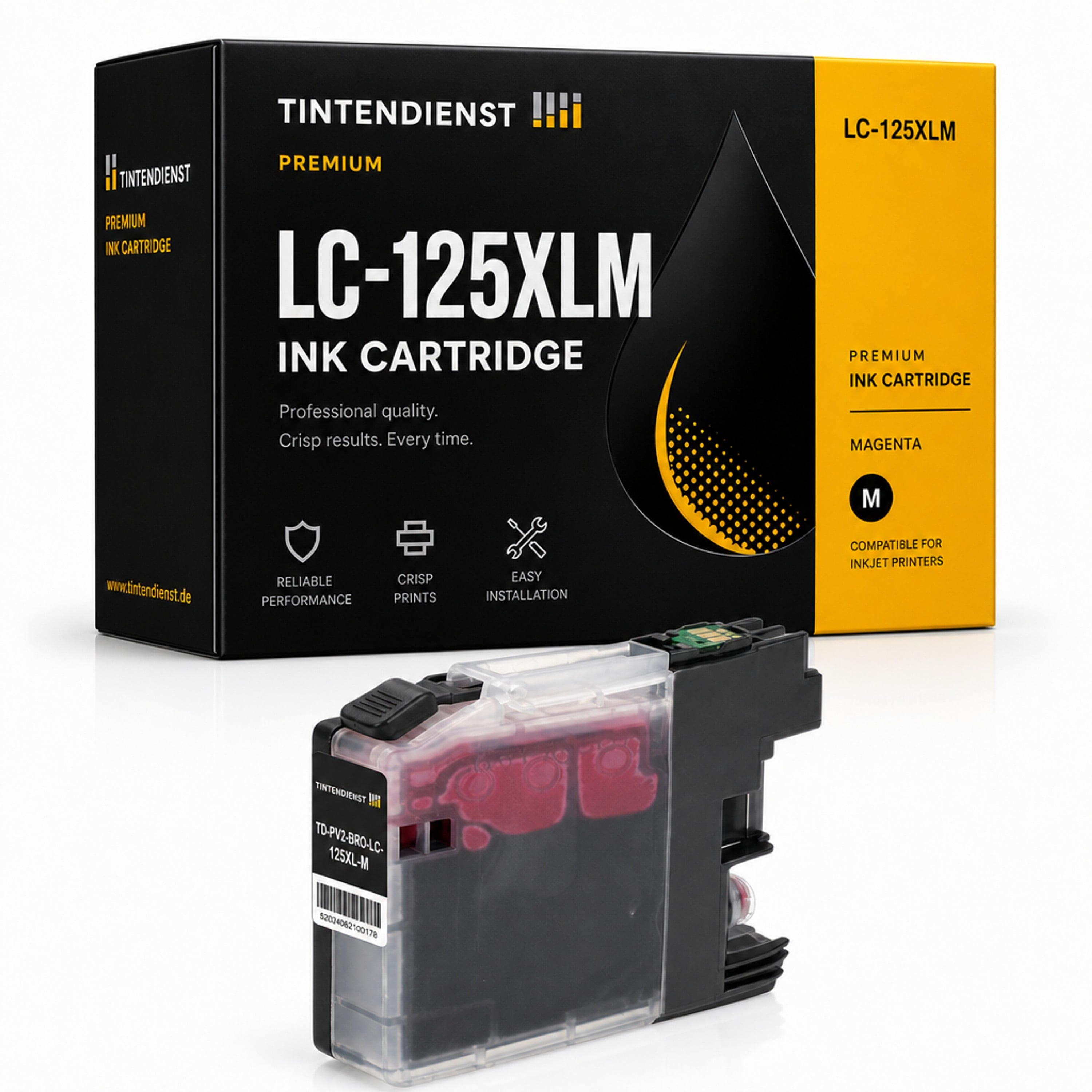 Druckerpatrone kompatibel zu Brother LC-125XLM, magenta