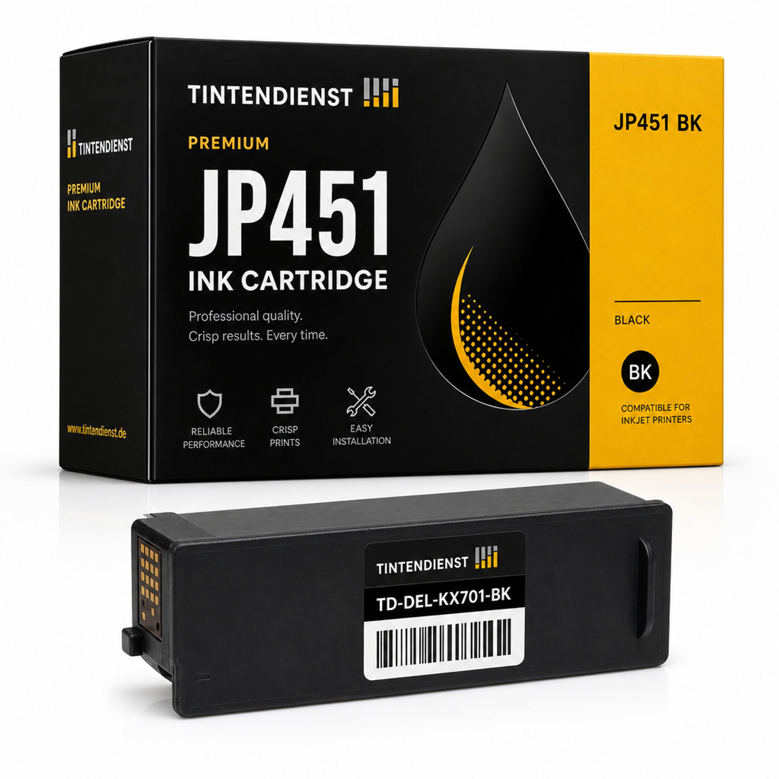Druckerpatrone kompatibel zu Dell JP451, schwarz