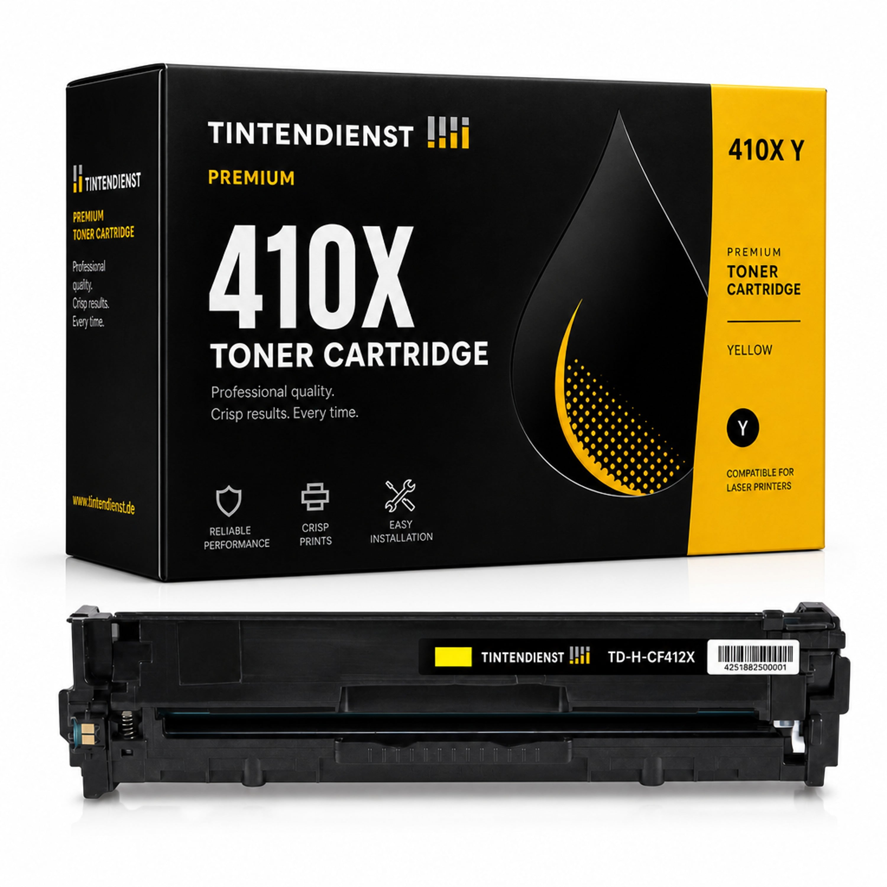 Toner kompatibel zu HP 410X, gelb