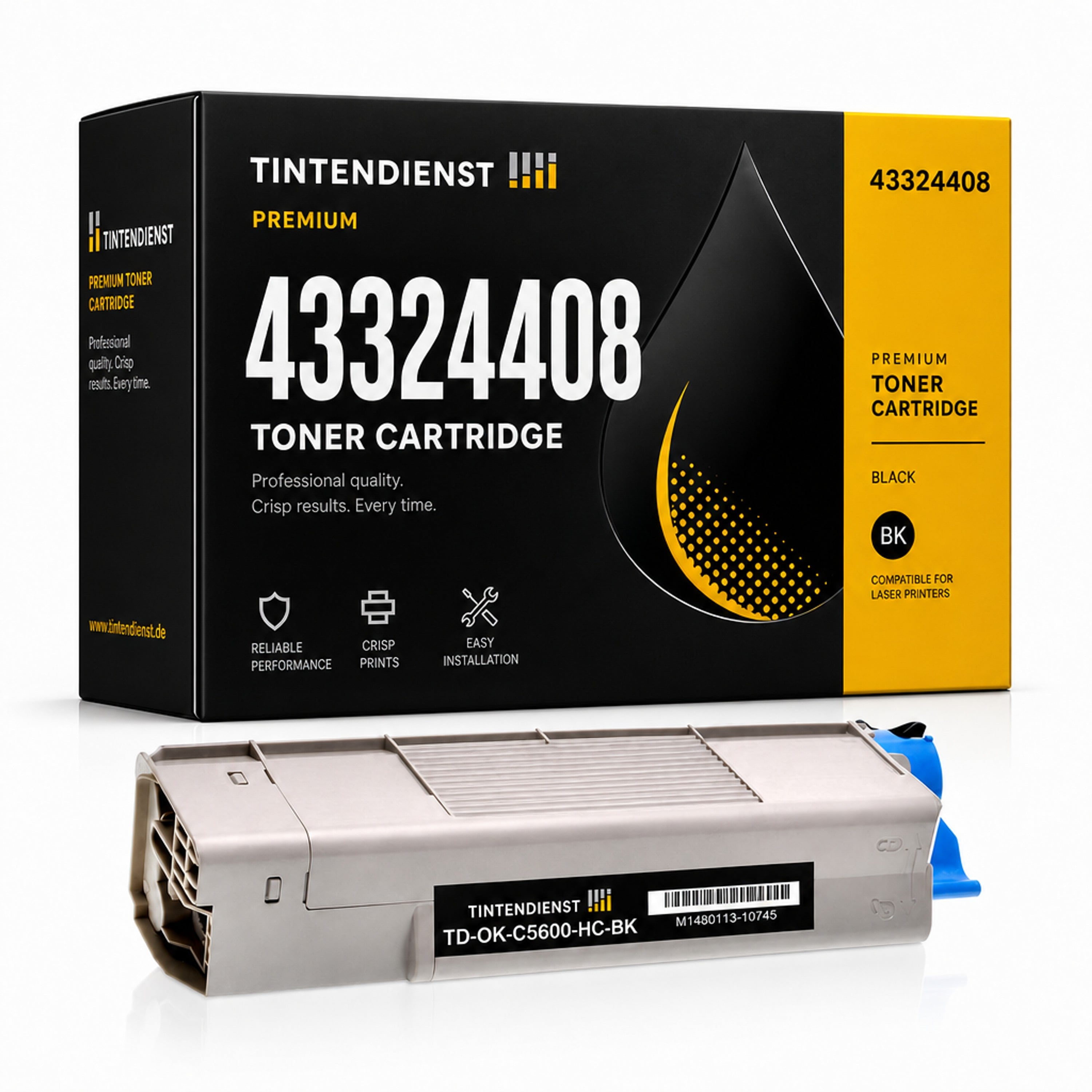 Toner kompatibel zu OKI 43324408, schwarz