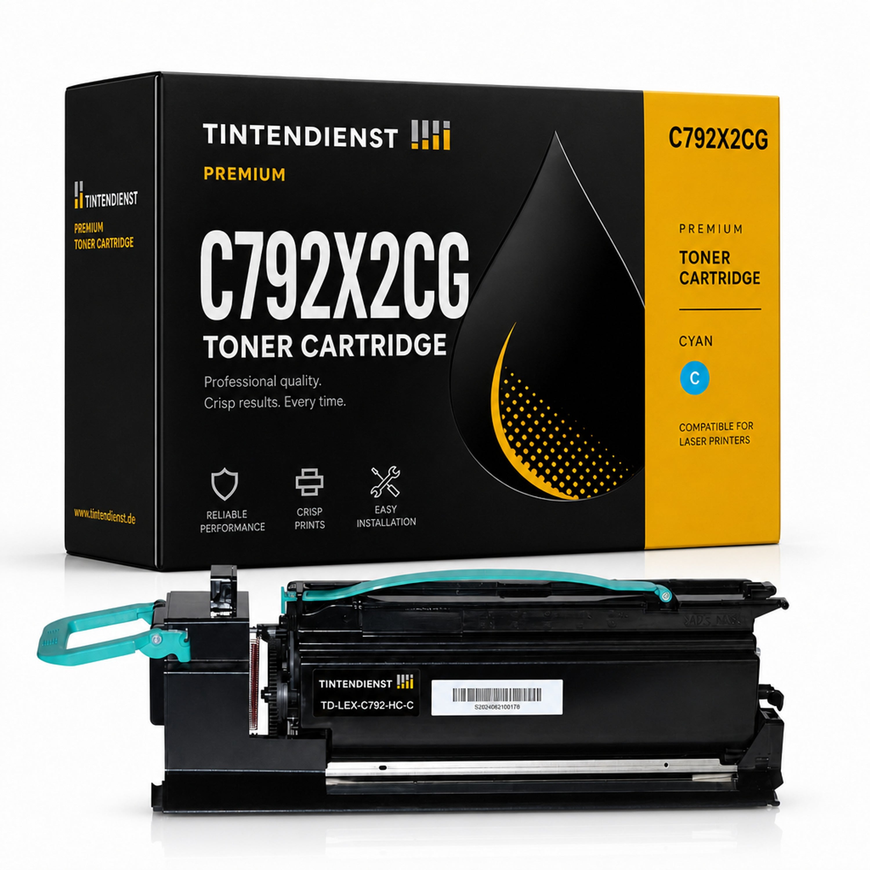 Toner kompatibel zu Lexmark C792X2CG, cyan