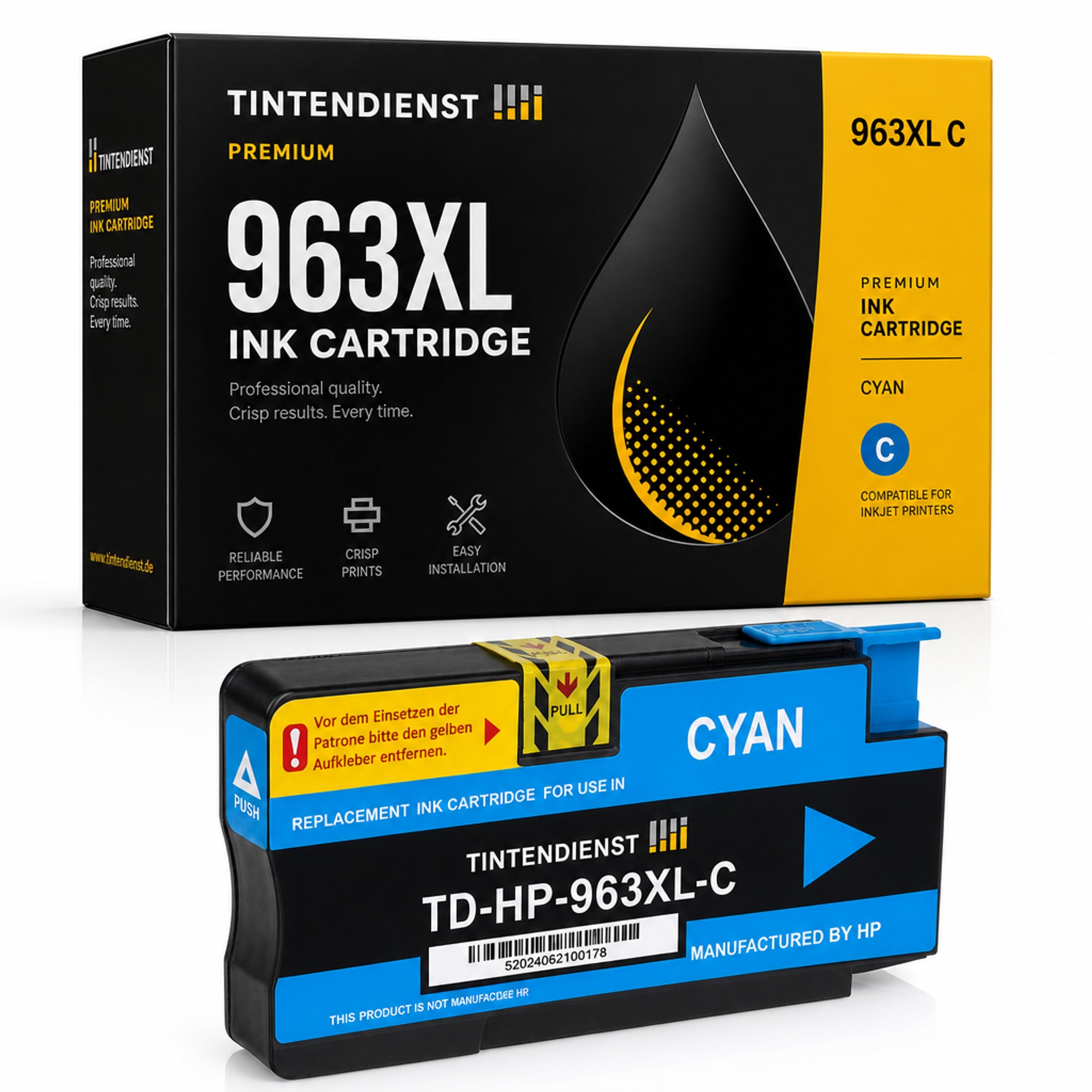 Druckerpatrone kompatibel zu HP 963XL, cyan