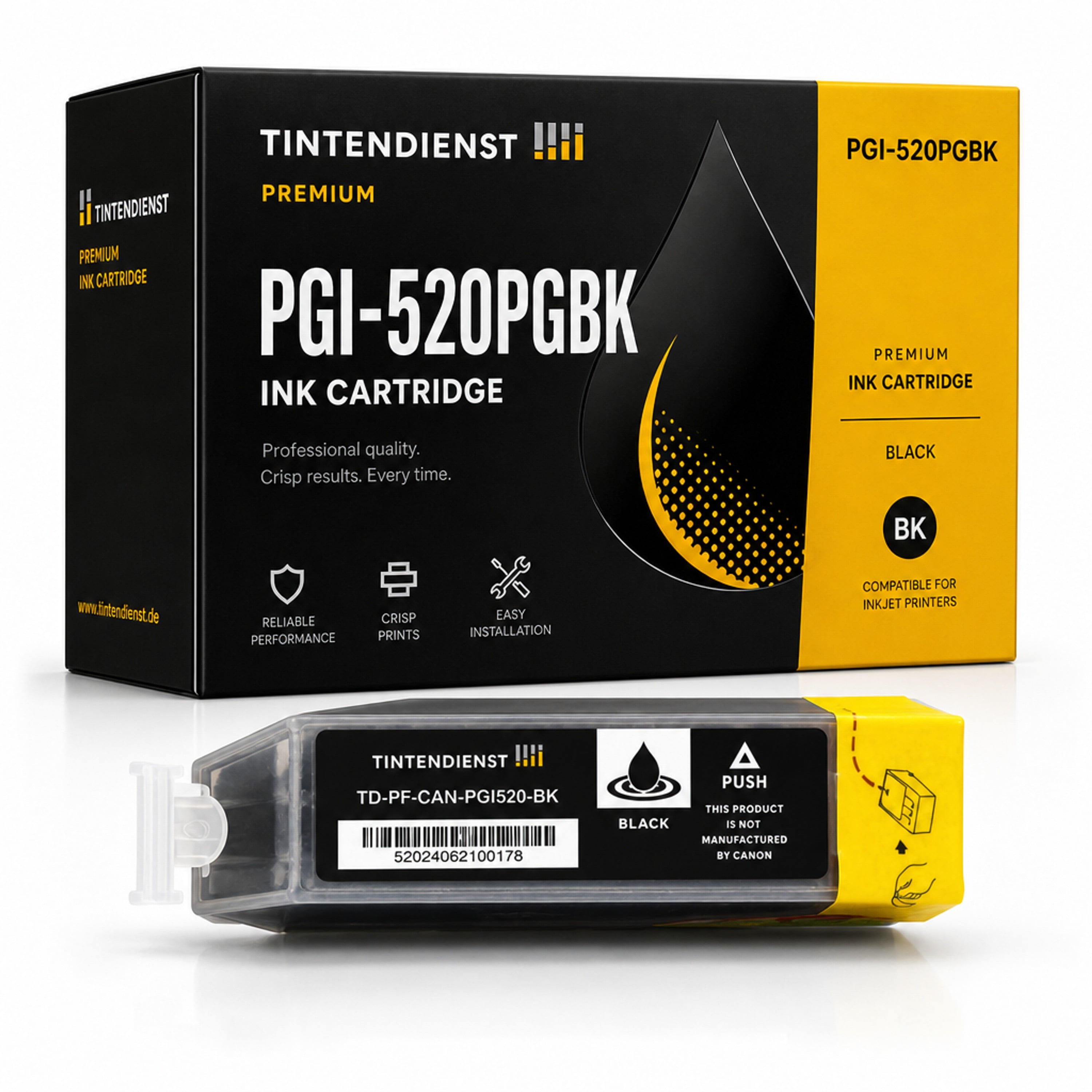 Druckerpatrone kompatibel zu Canon PGI-520PGBK, schwarz