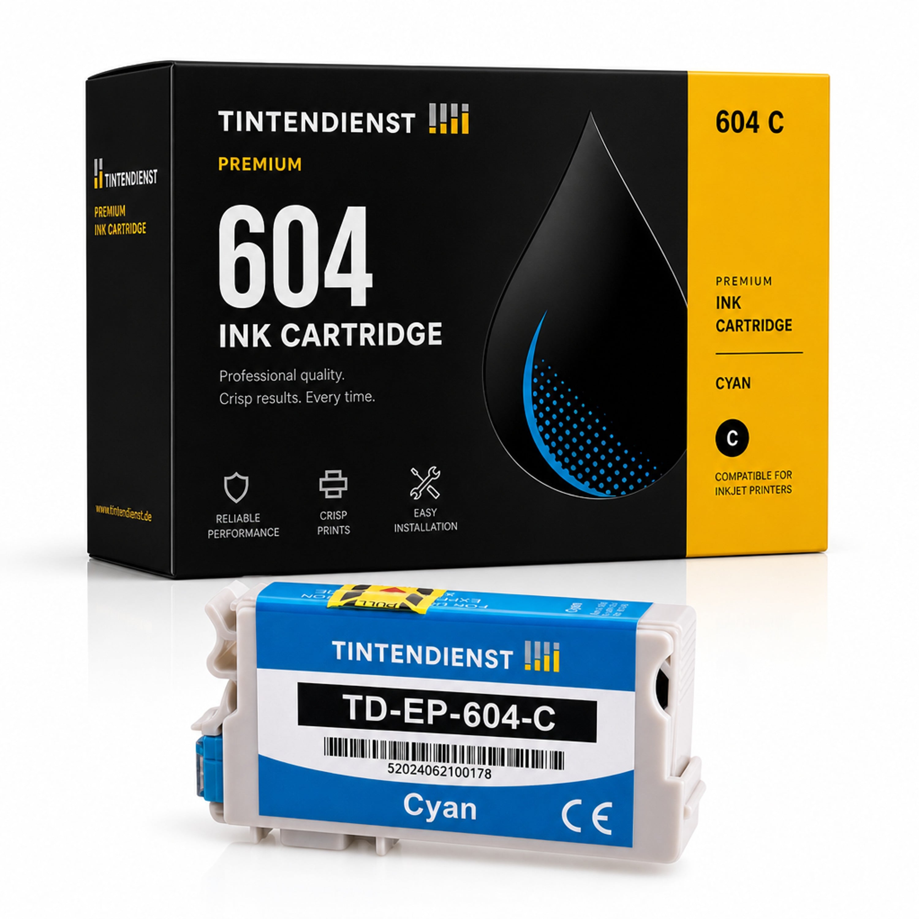 Druckerpatrone kompatibel zu Epson 604, cyan