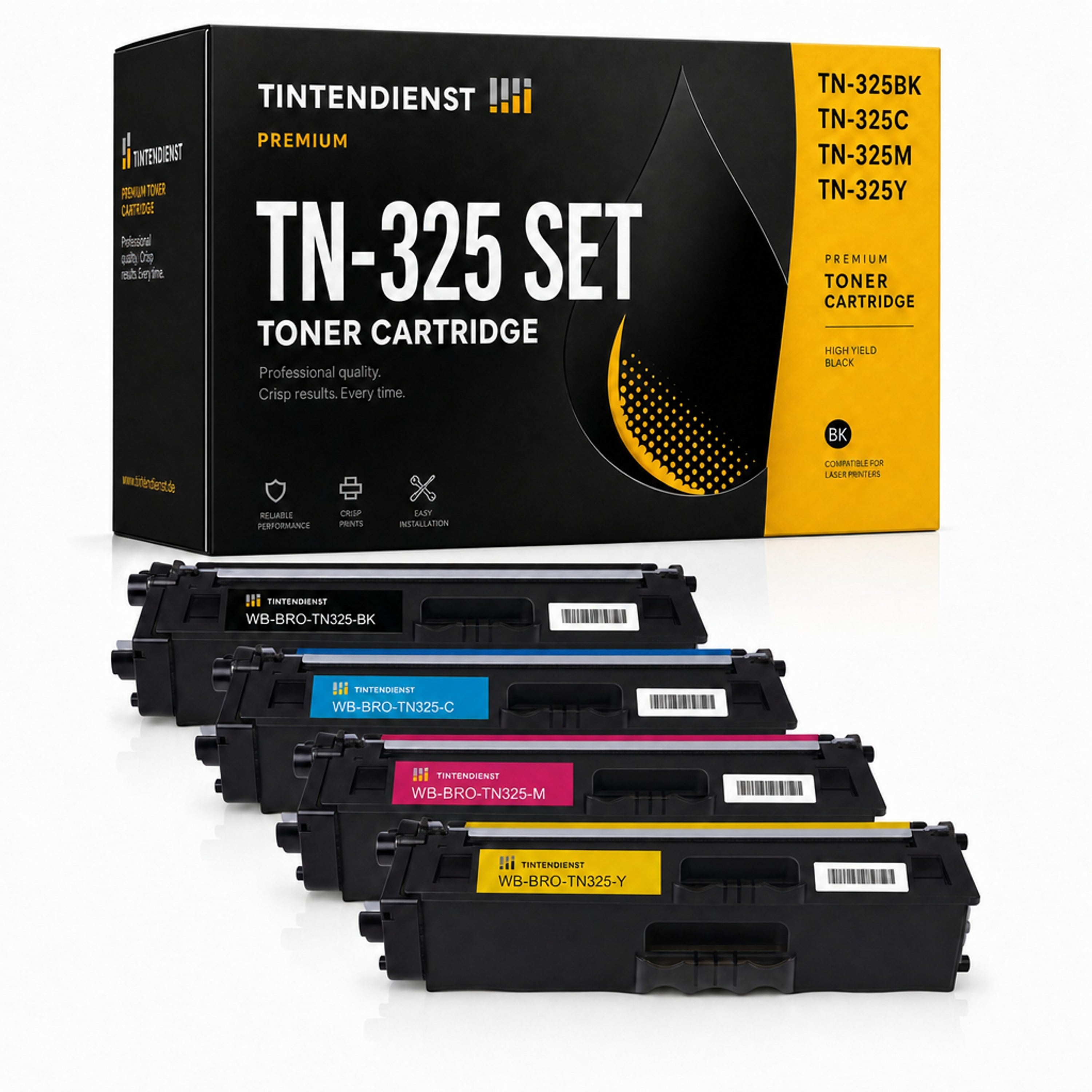 Set kompatibel zu Brother TN-325, 4 Toner