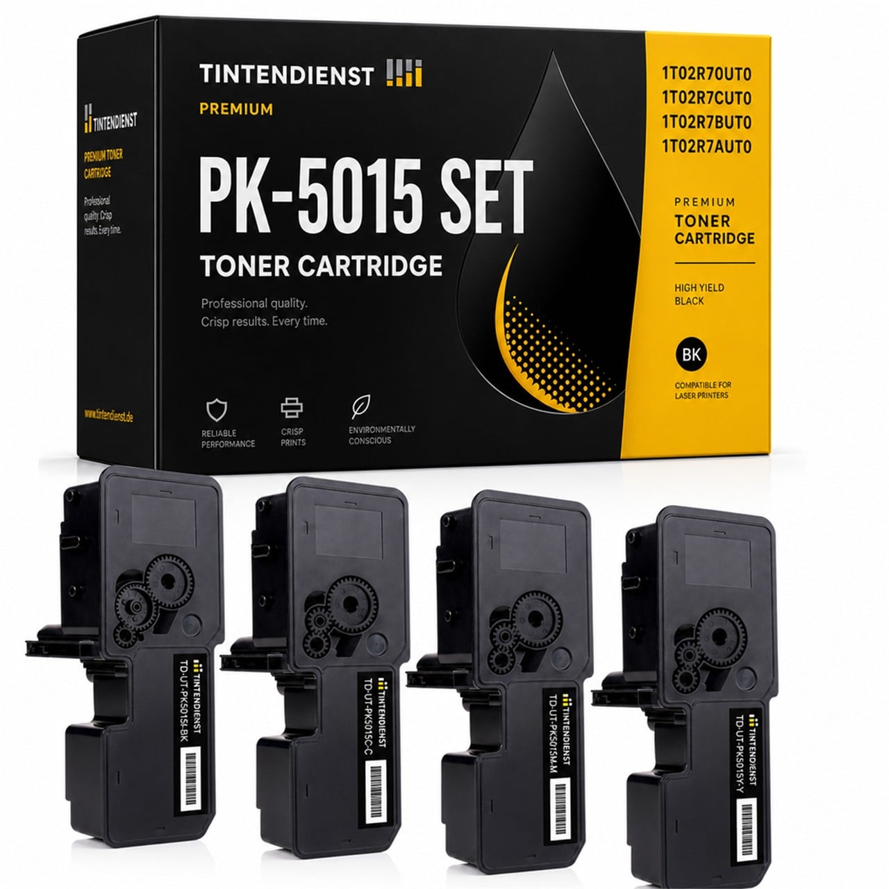 Set kompatibel zu Utax 1T02R70UT0, 4 Toner