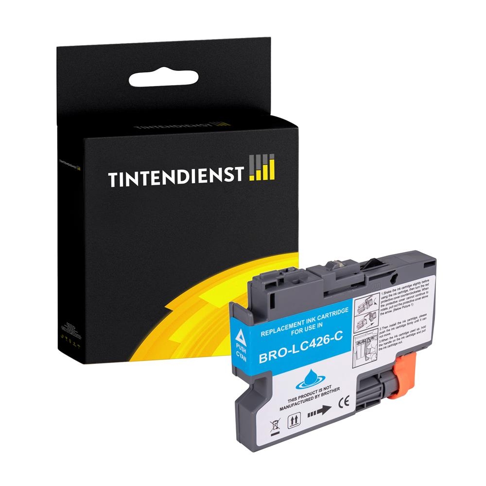 Tintendienst kompatibel für Brother Tintenpatrone LC-426C Cyan [XL Füllmenge]
