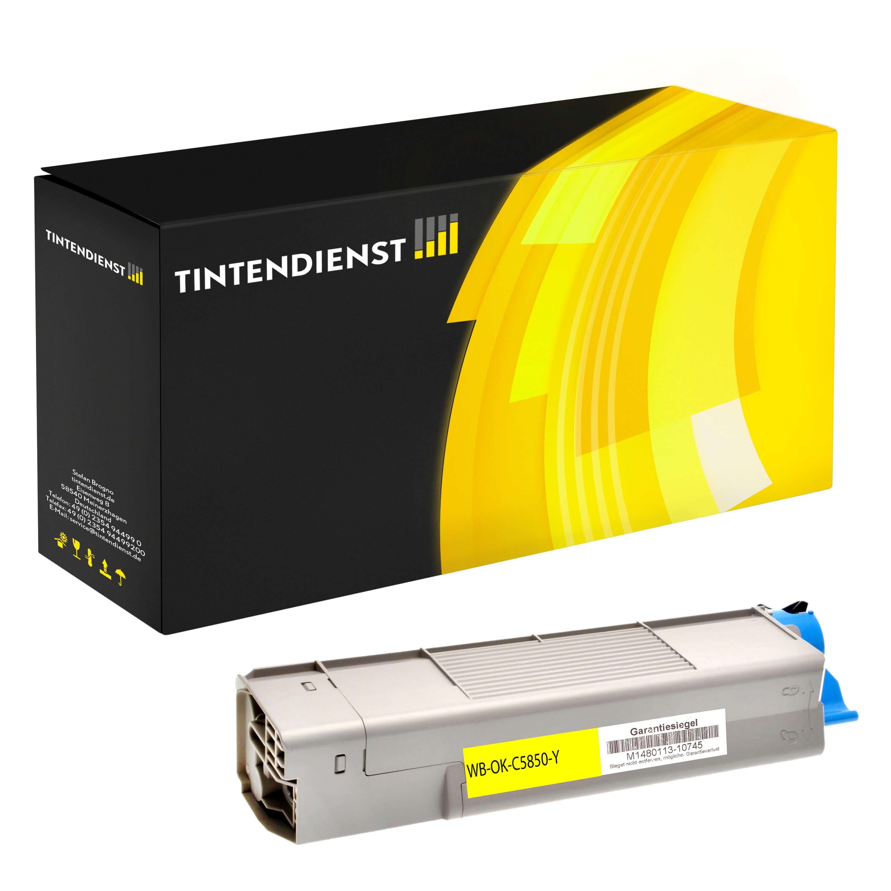 OKI 43865721 Toner gelb XL – Tintendienst kompatibel